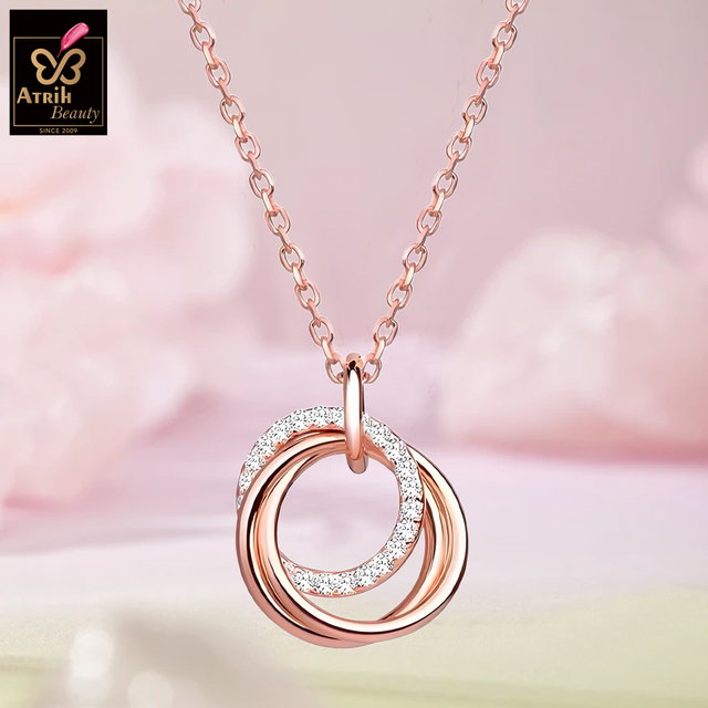 Interlocking Rings Pendant Necklace