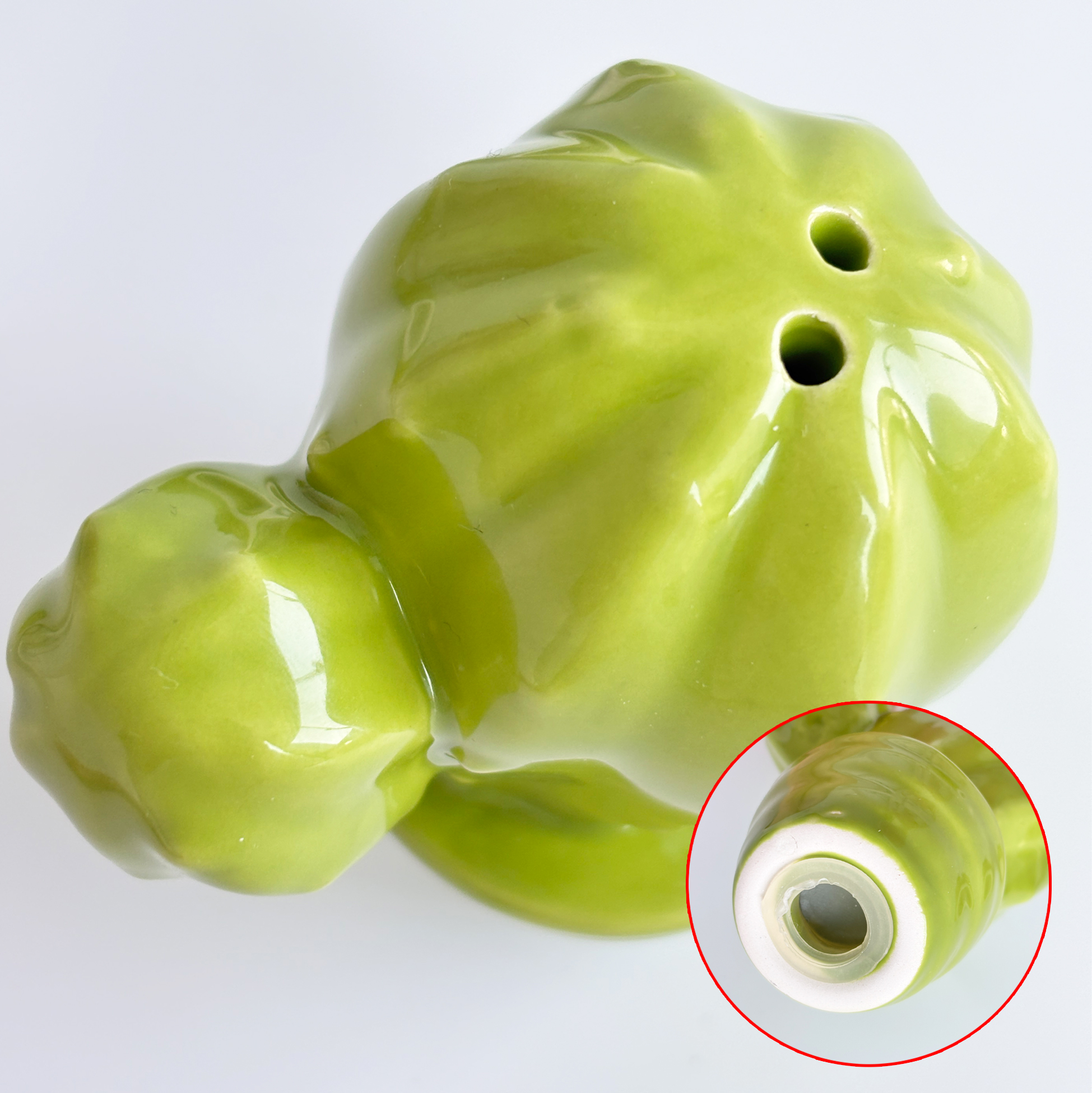 Green Ceramic Cactus Shaped Salt And Pepper Shaker Set