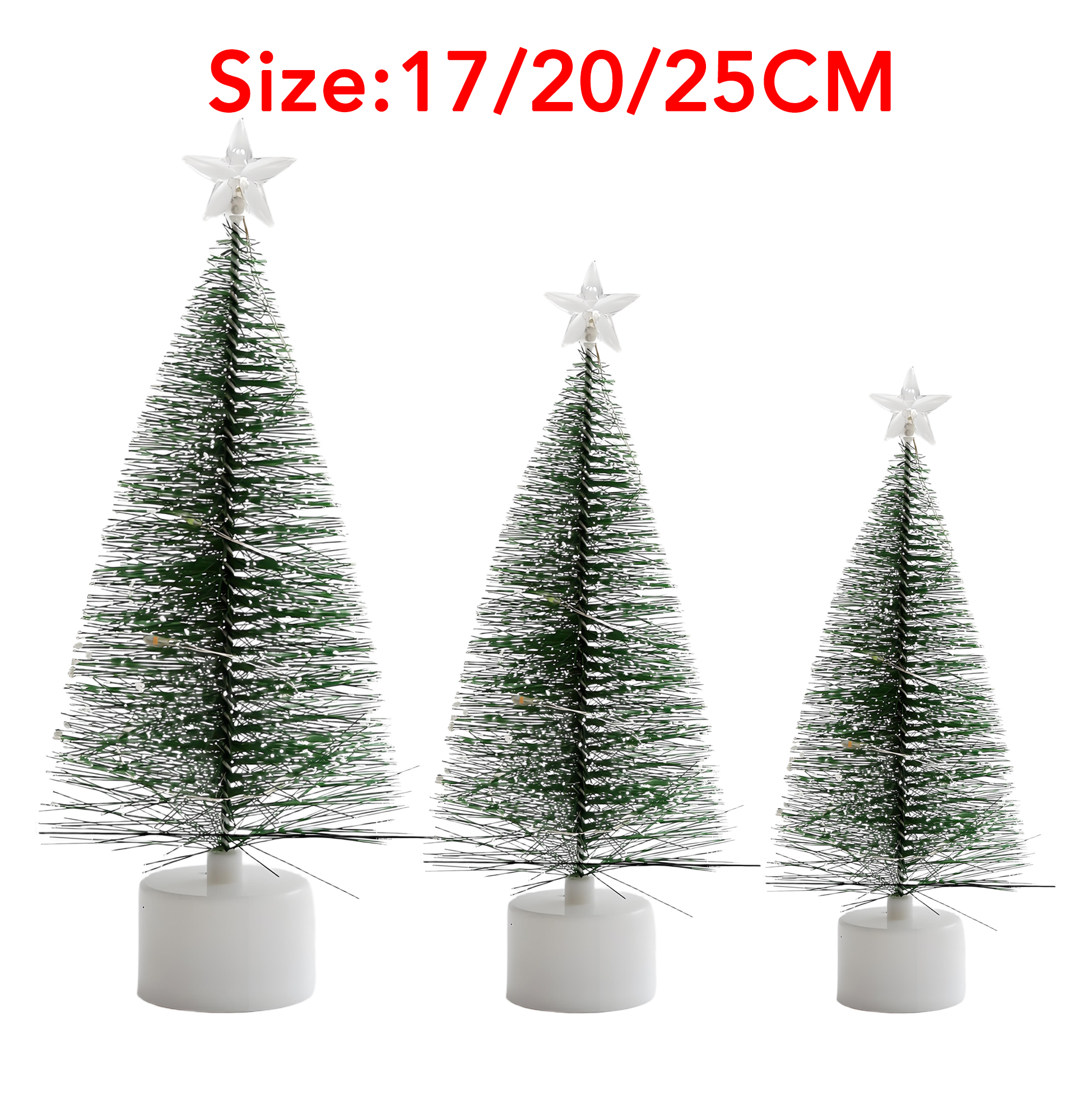 LED Lit Mini Artificial Christmas Trees 