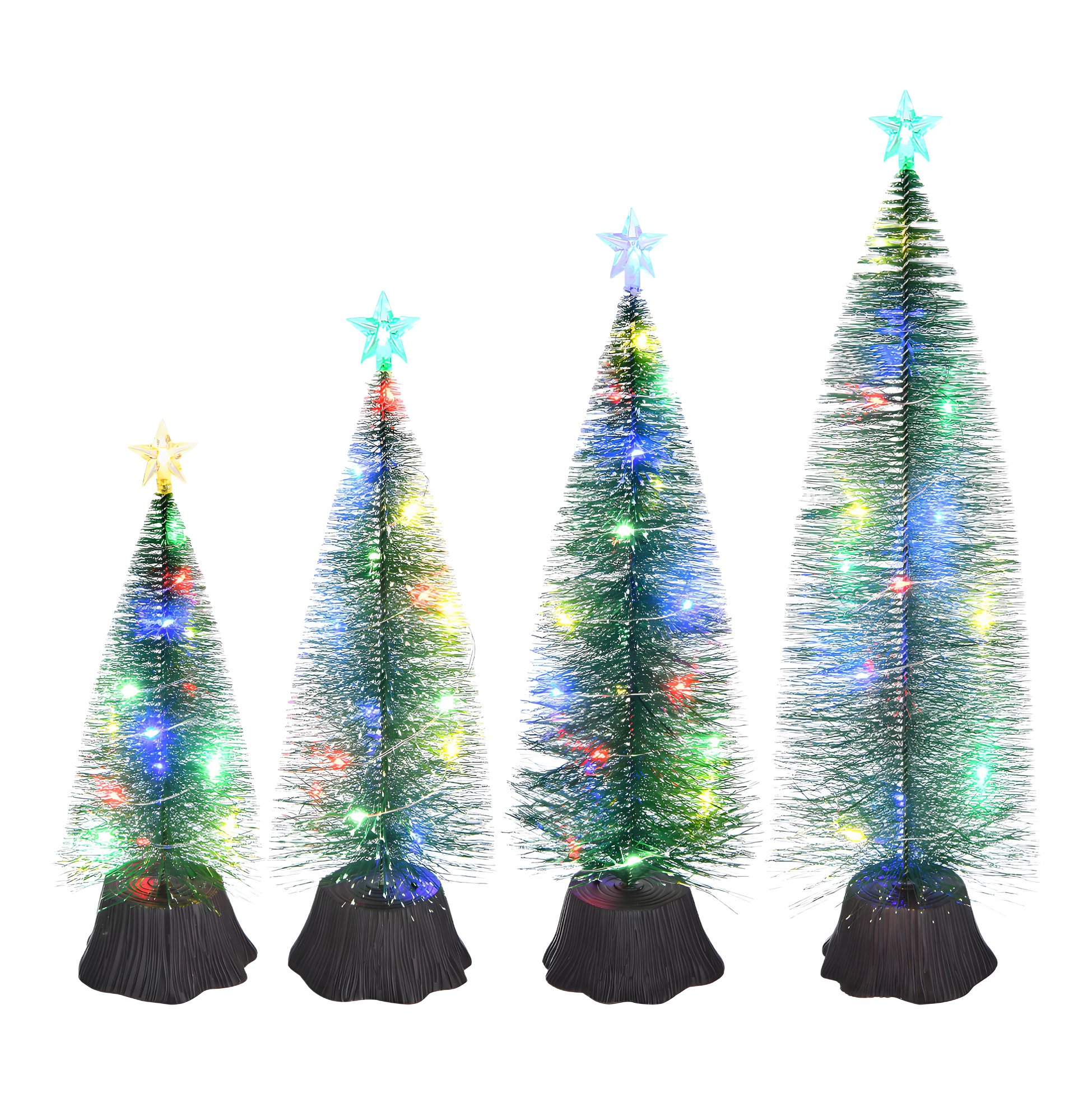 Mini LED Lit Artificial Christmas Trees