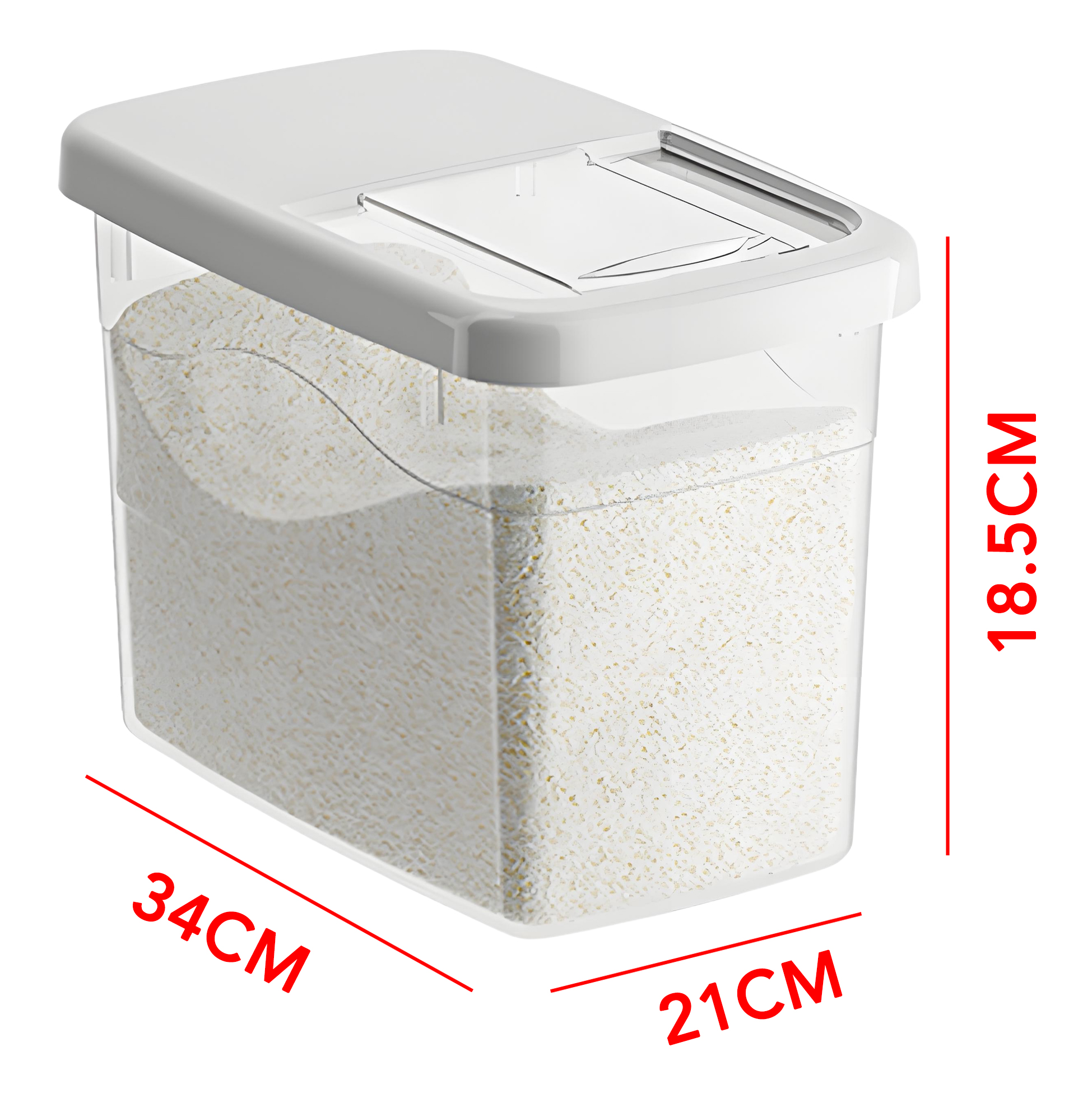 Airtight Plastic Rice Storage Container 