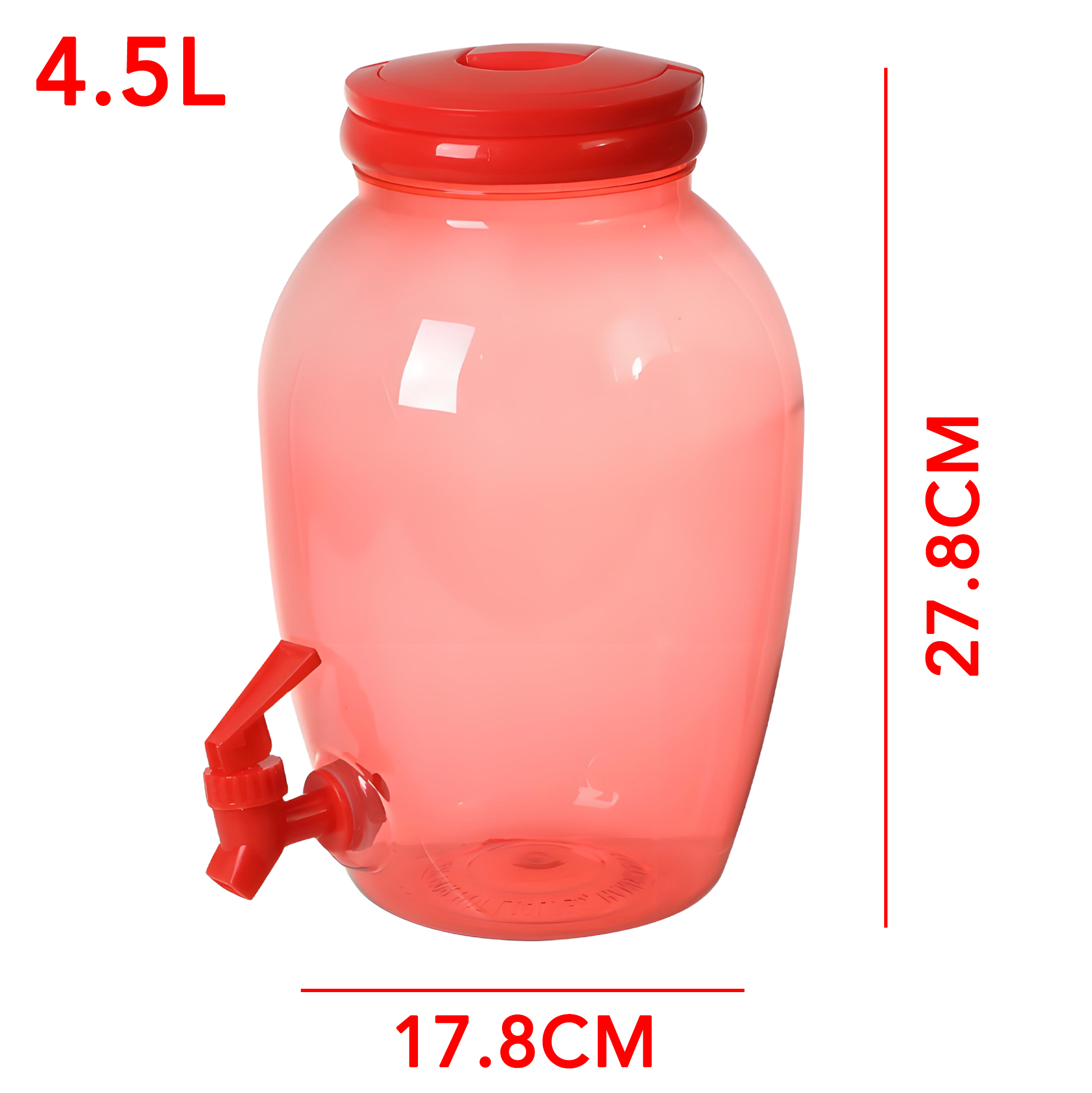 4.5L Plastic Juice Dispenser Bucket