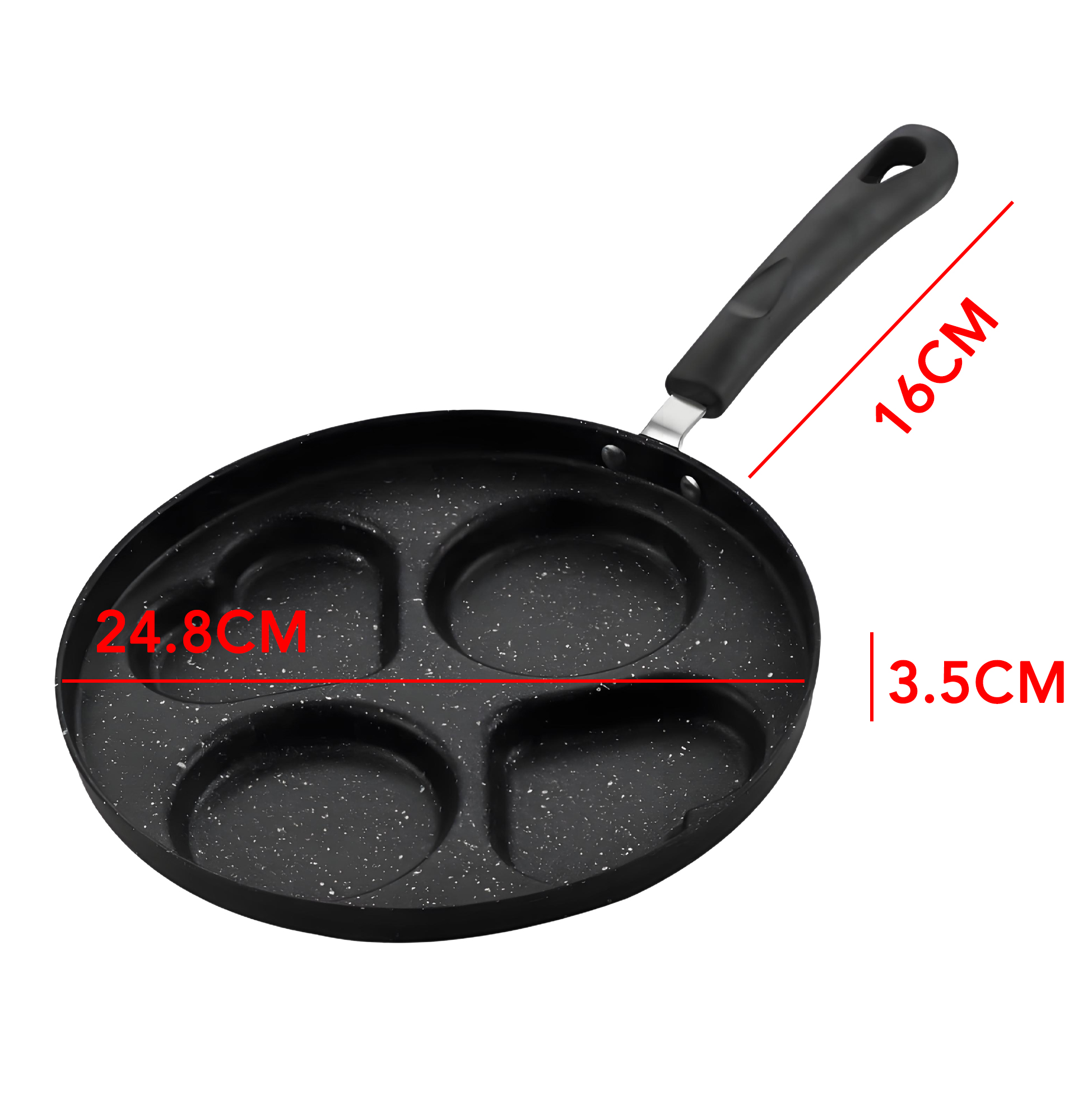 4 Section Non Stick Coated Egg Pan