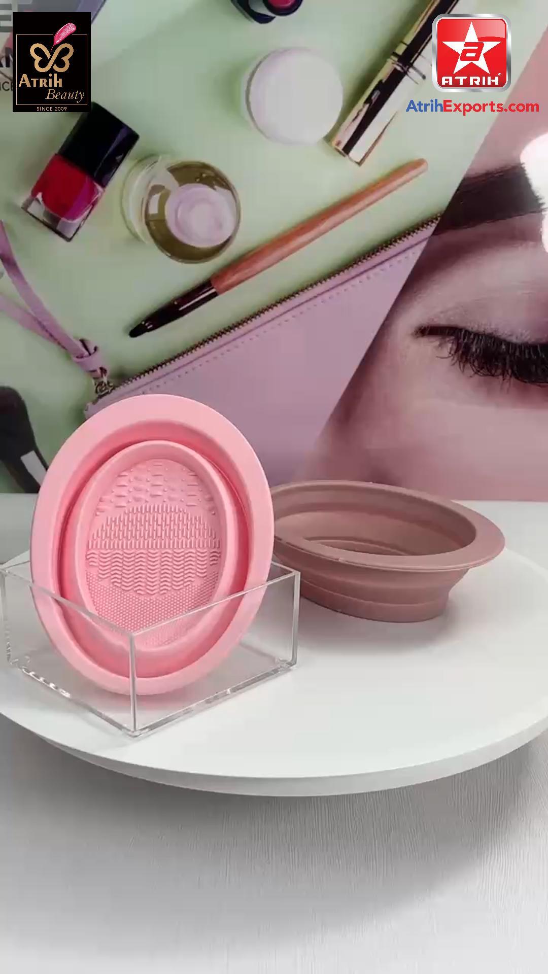 Foldable Silicone Makeup Brush Cleaning Bowl