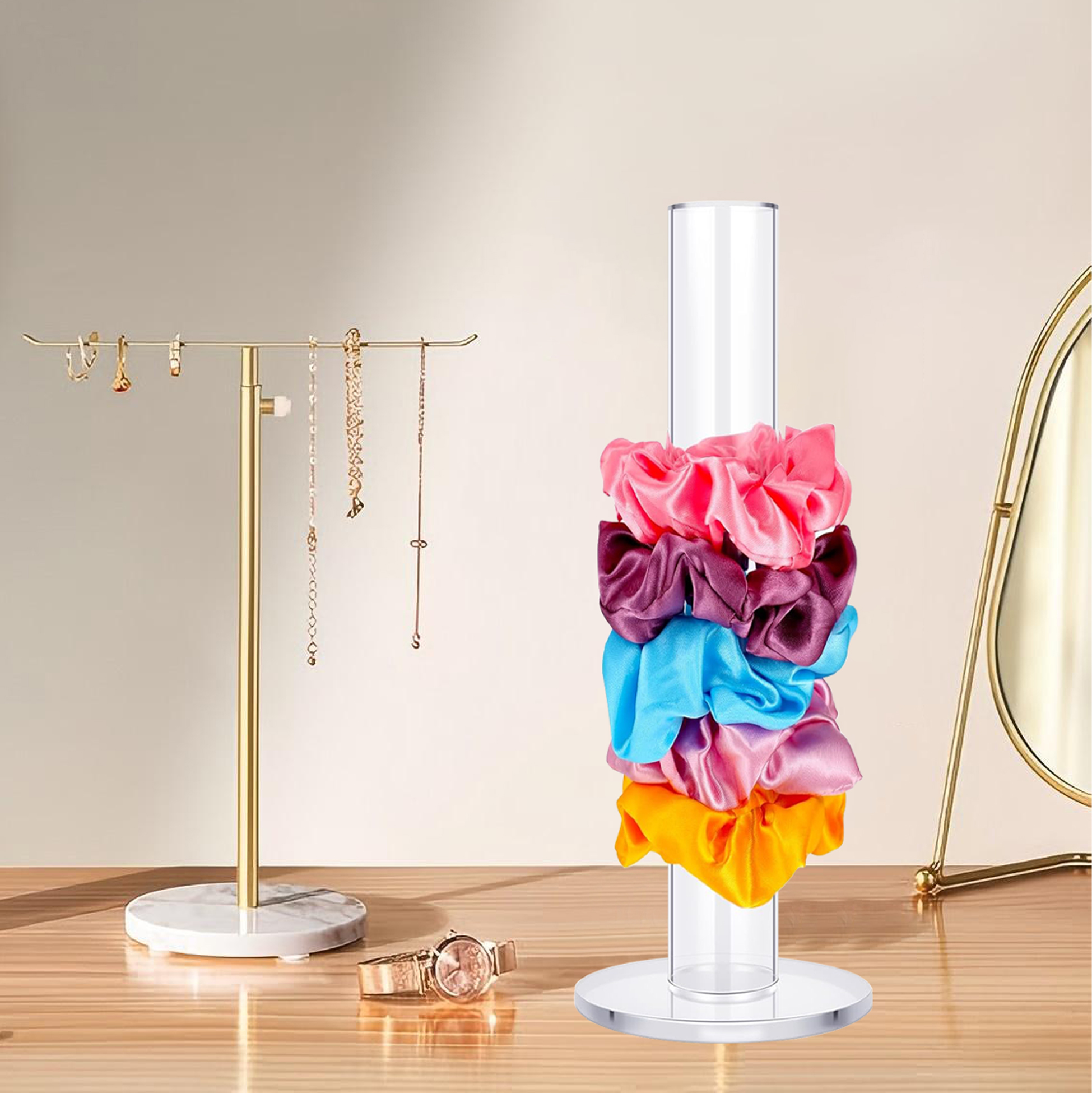 Clear Acrylic Scrunchie Organizer Stand