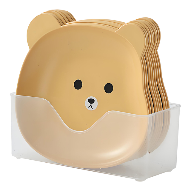 10 Piece Bear Shaped Dinner Plates Set
