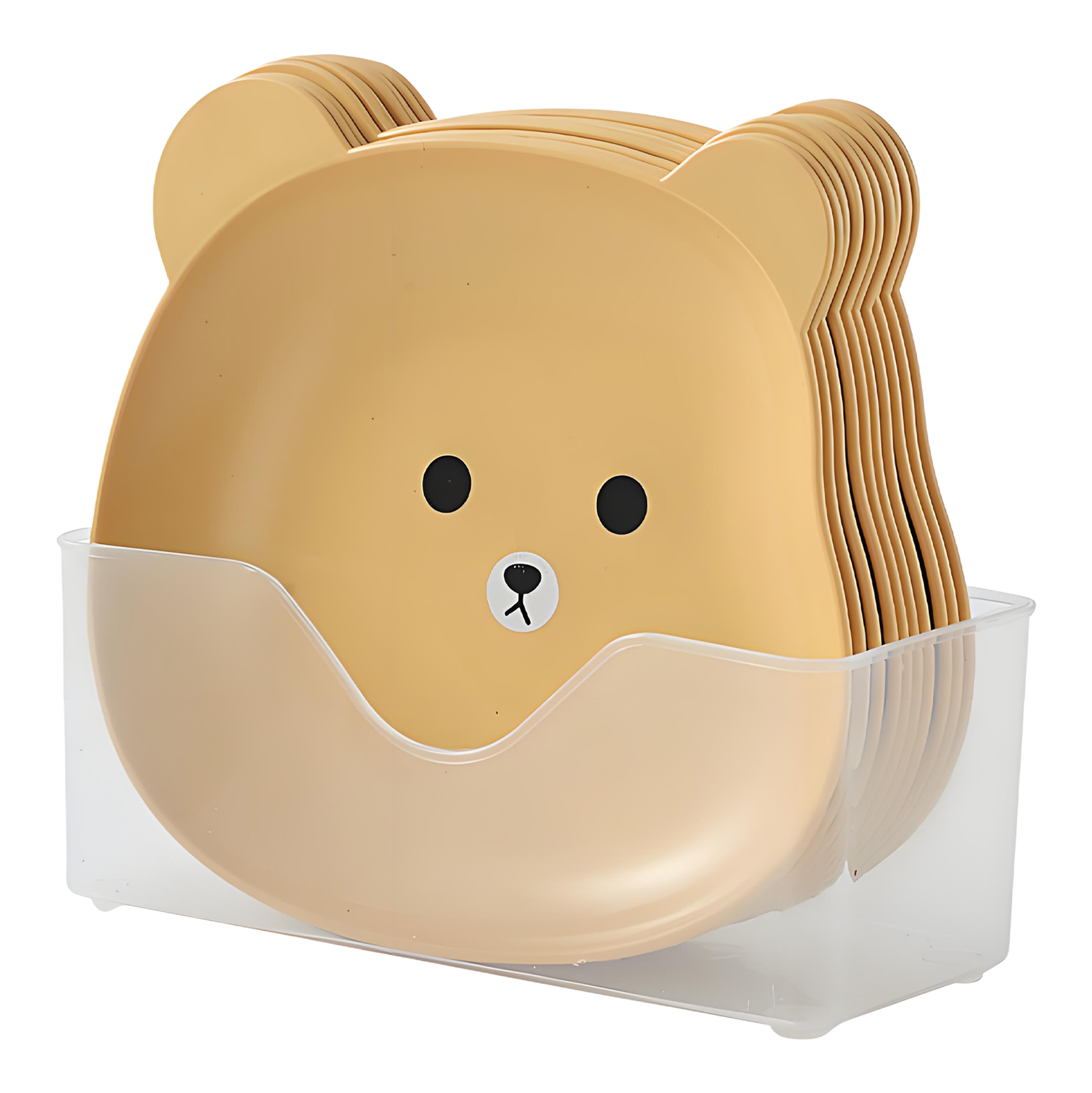 10 Piece Bear Shaped Dinner Plates Set