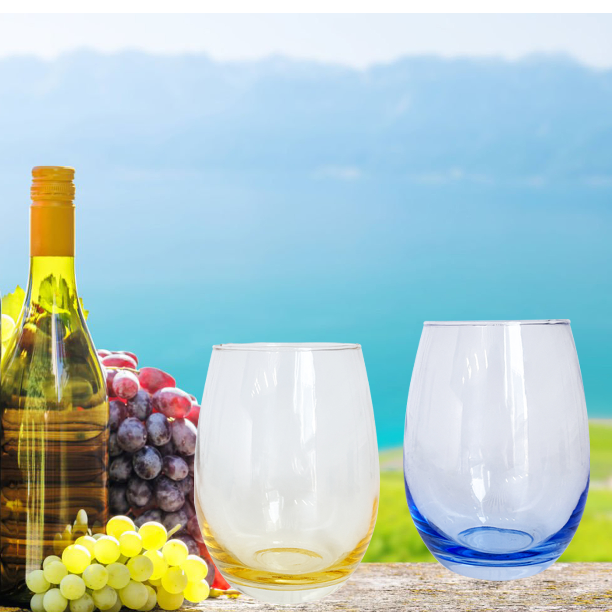 Romantic Wine Glass & Hanging Night Light Set