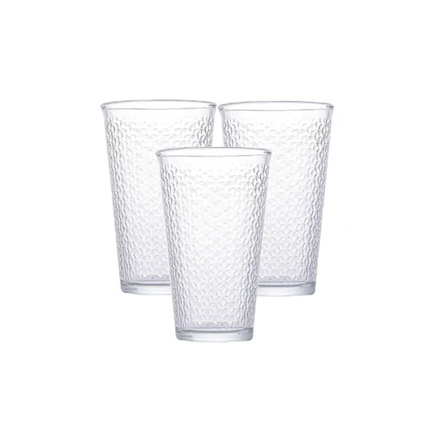 330ML Clear Hammered Texture Glass Drinking Cups