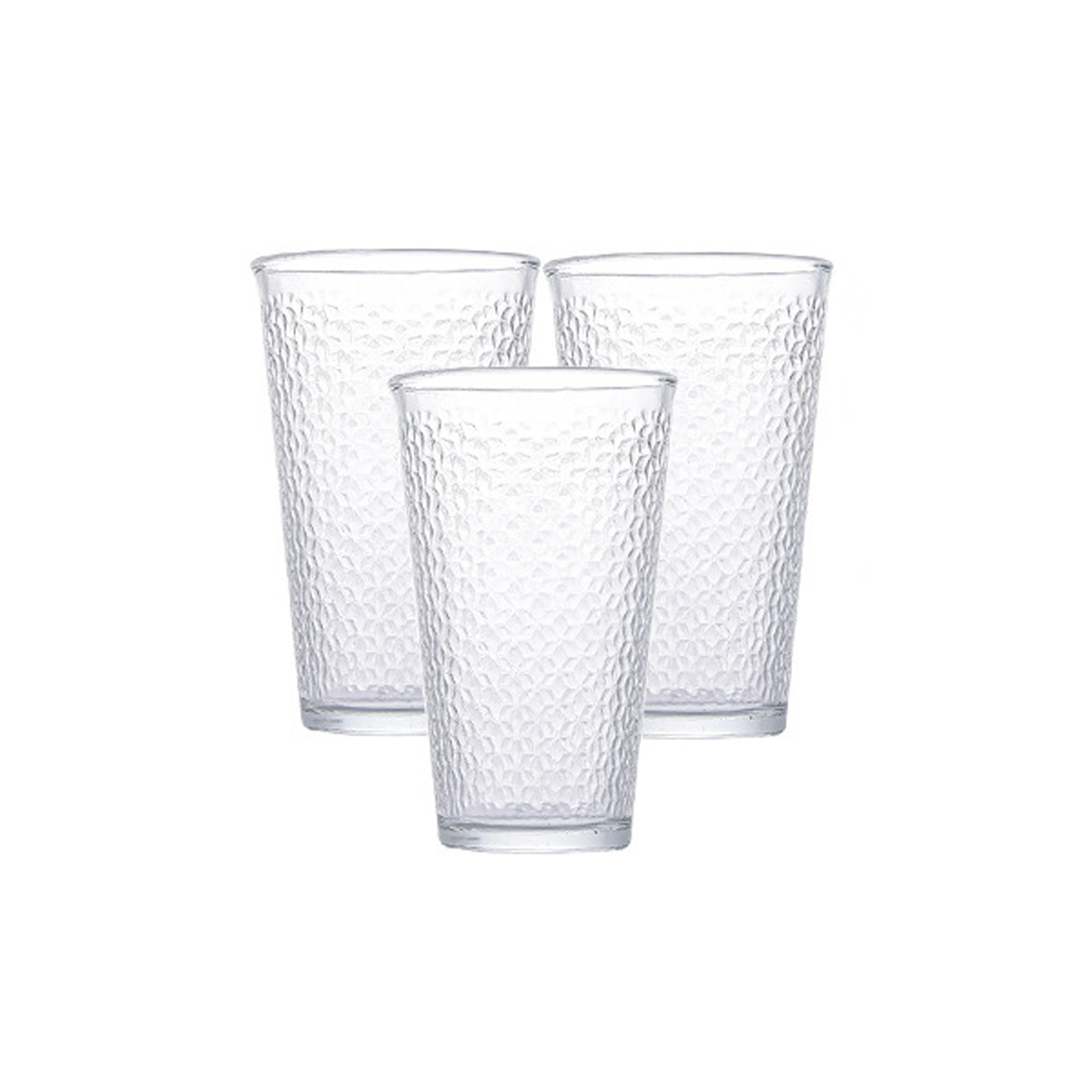 330ML Clear Hammered Texture Glass Drinking Cups