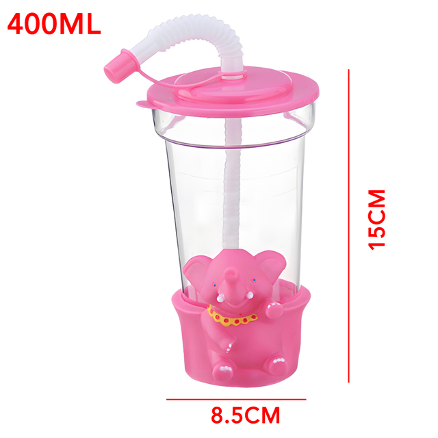  Plastic Animal Shaped Straw Cup
