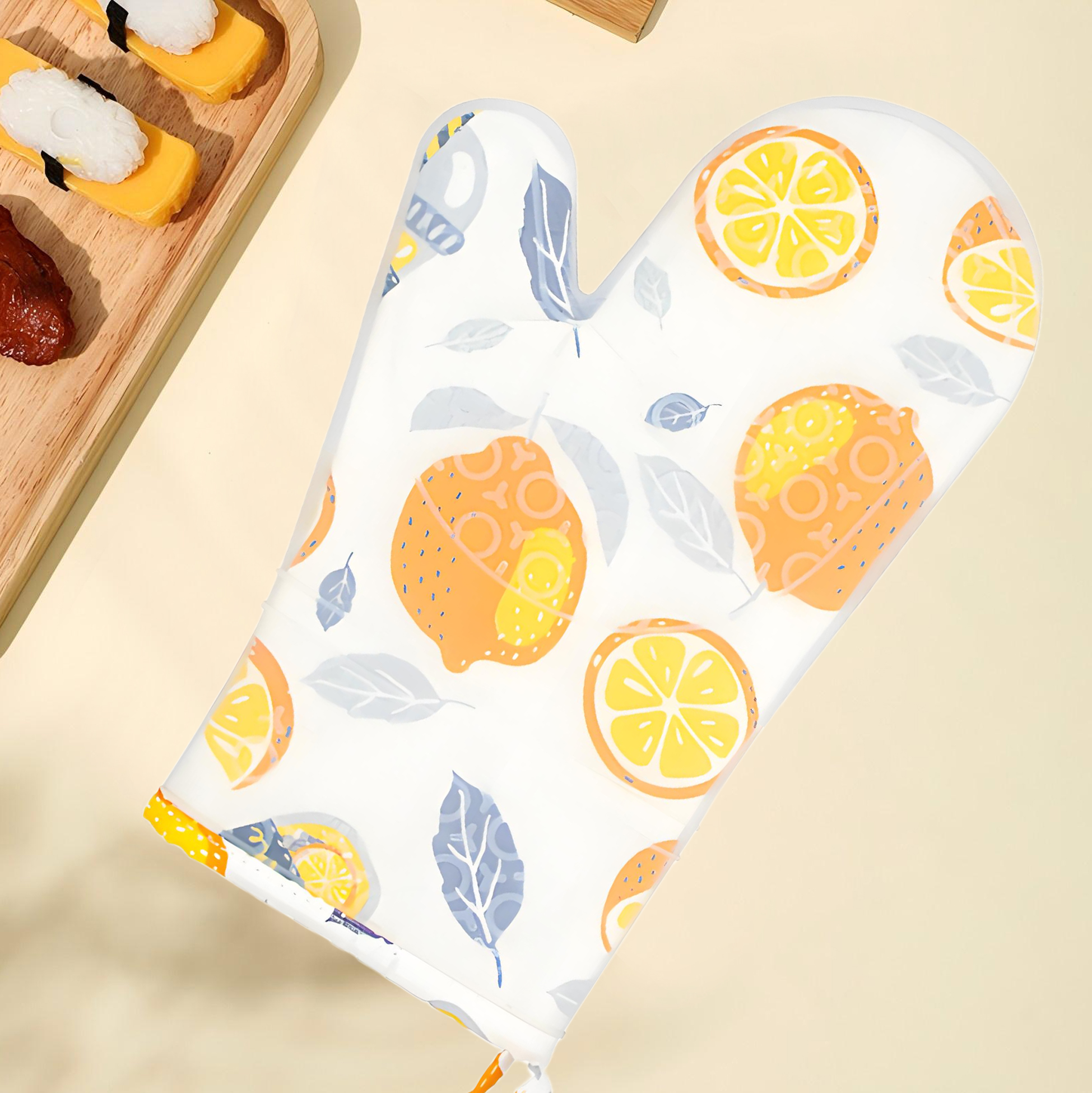 Citrus Patterned Silicone Oven Mitt