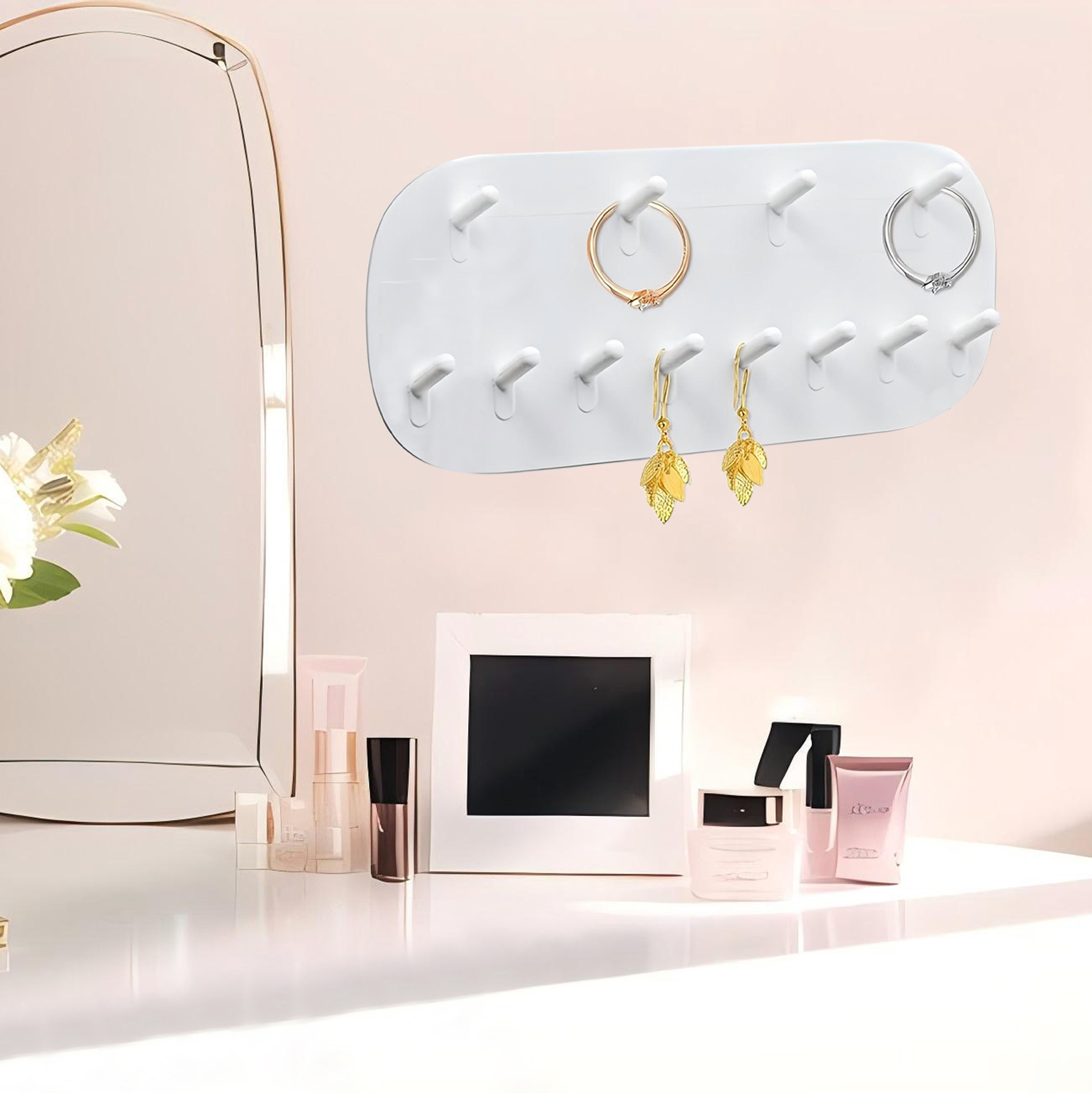 Hanging Jewelry Organizer with 12 Hooks