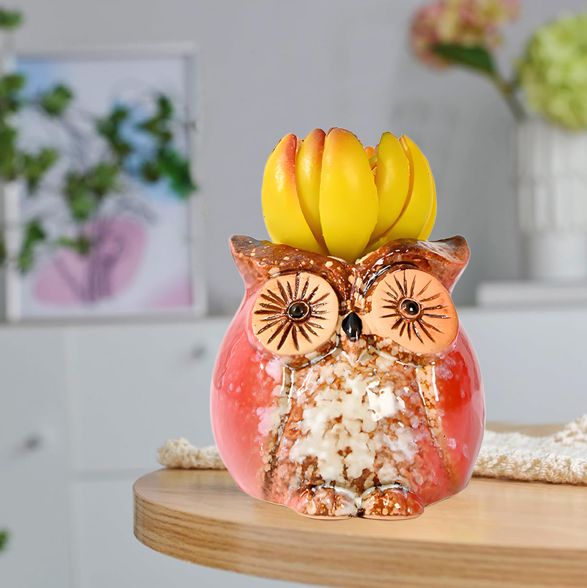 Set of 3 Owl Succulent Pot