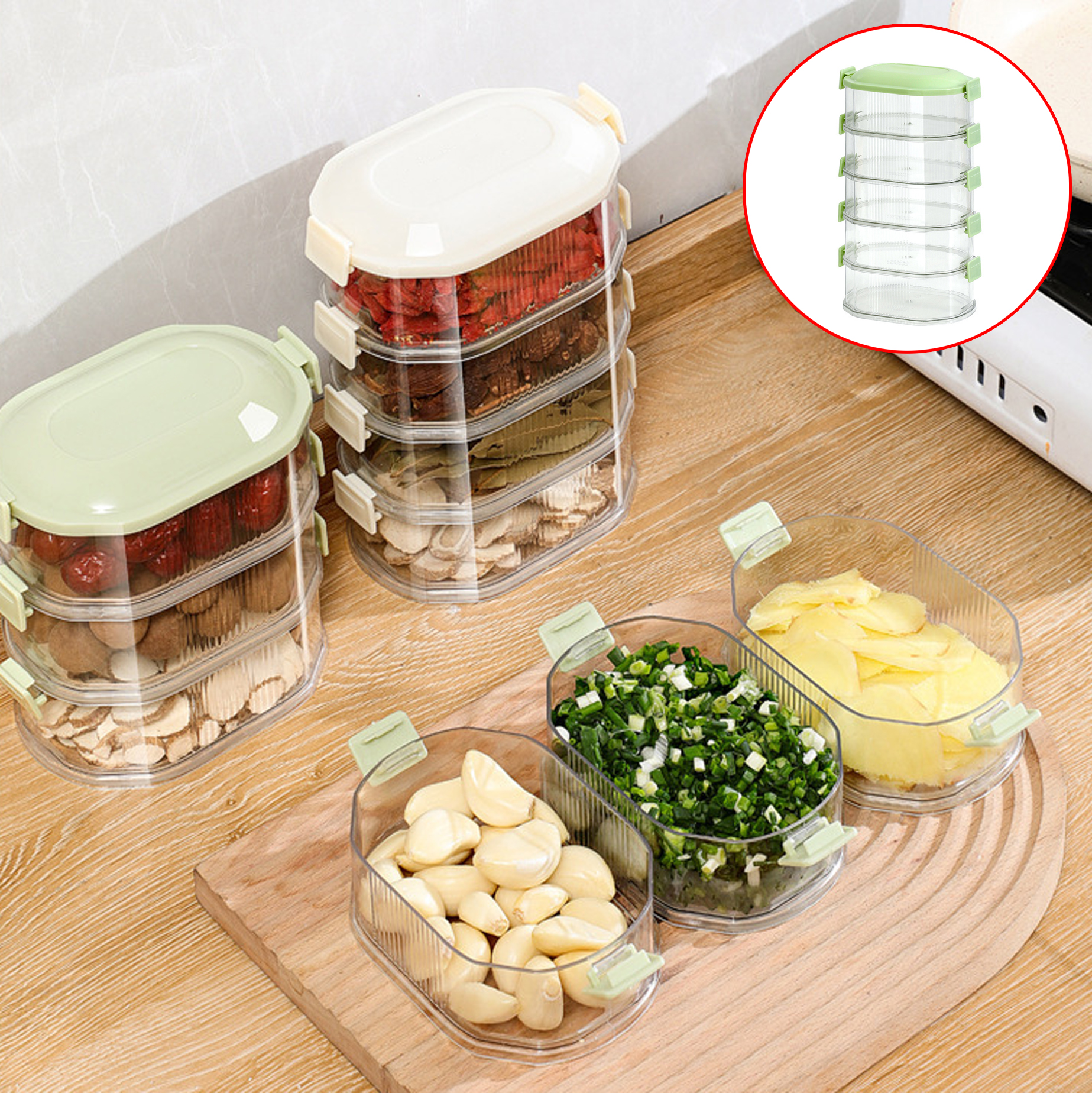 Stackable Multi -layer Food Storage Container