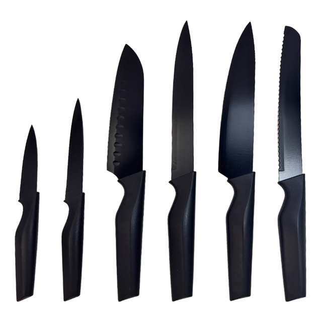Black Stainless Steel Kitchen Knife Set