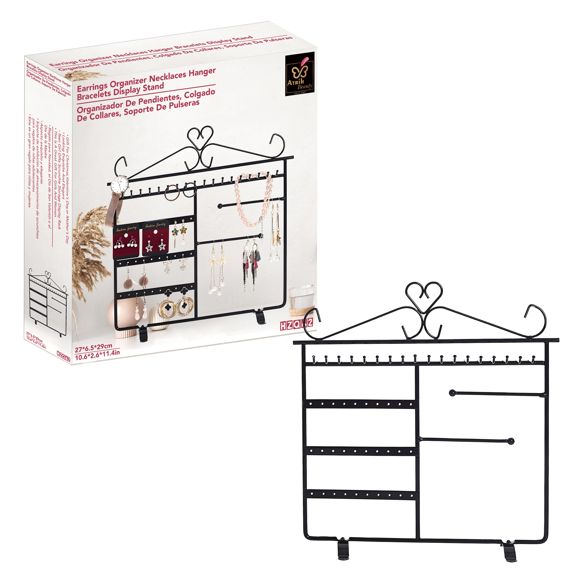 Earrings Organizer Necklaces Hanger Bracelets Display Stand