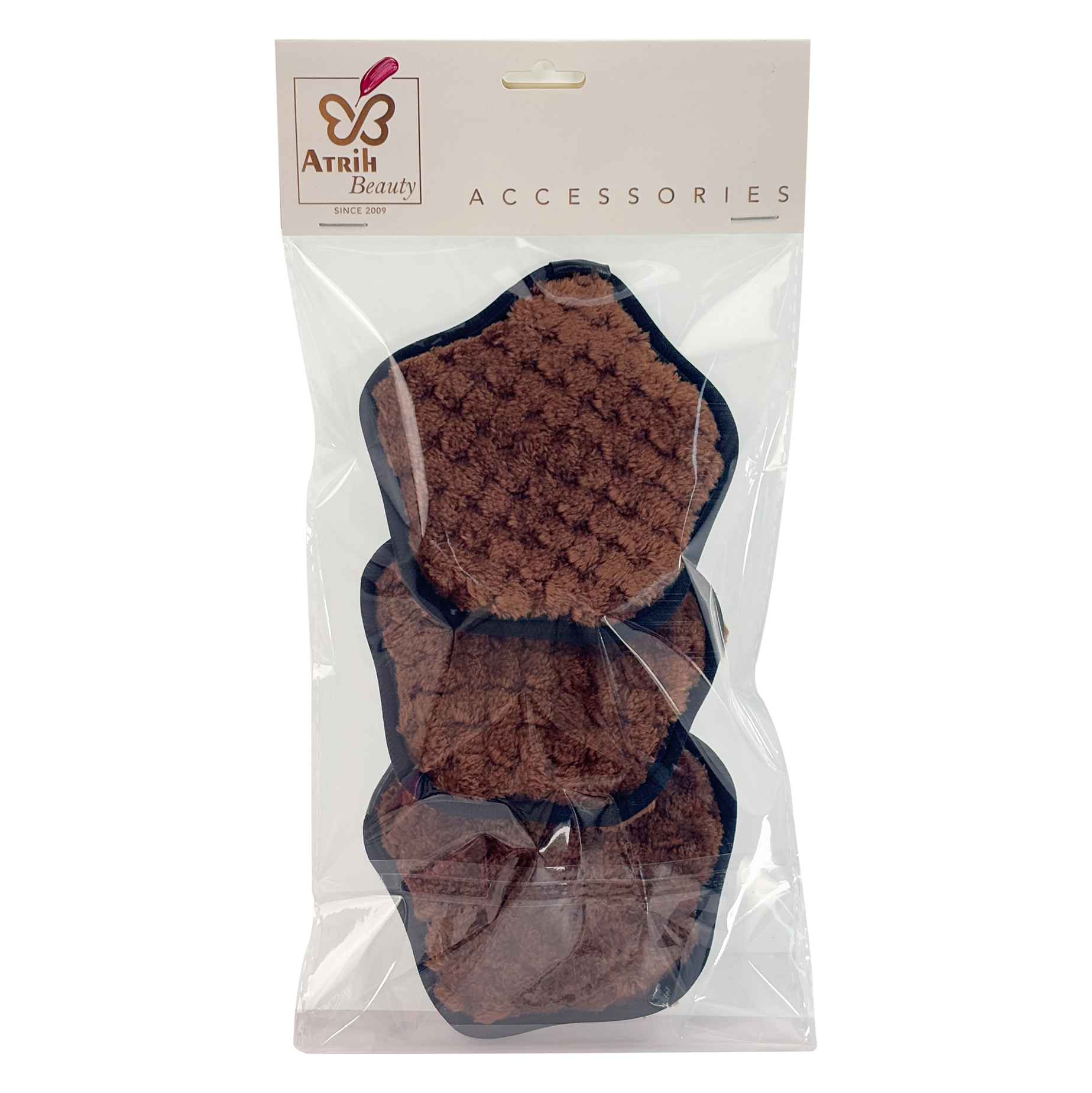 Set of 3 Flower-Shaped Plush Facial Cleansing Pad