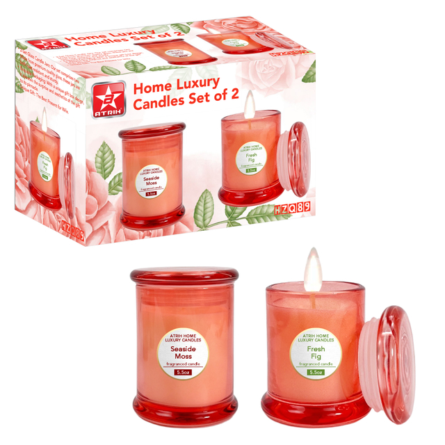 Perfumed Glass Jar Candle Set