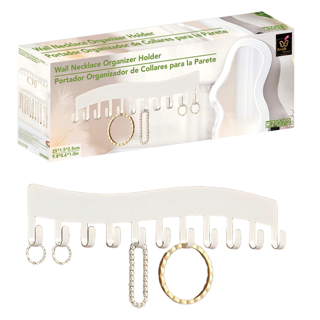 Multi Hook Jewelry Organizer Rack