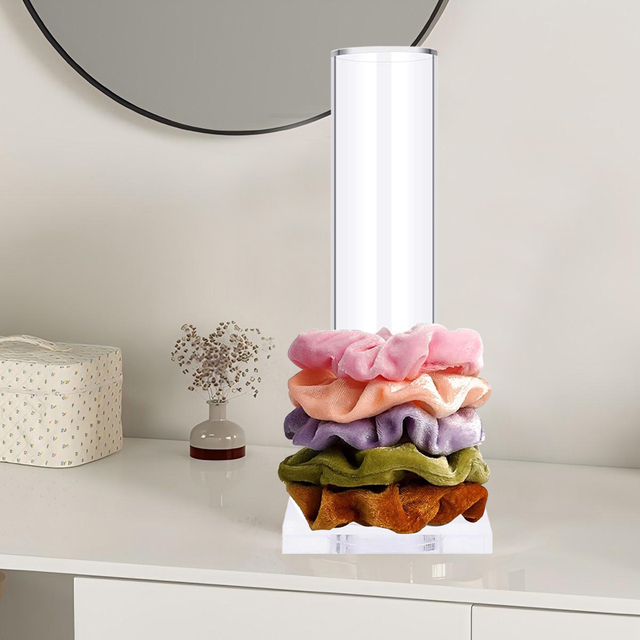 Clear Acrylic Hair Scrunchie & Headband Organizer Stand