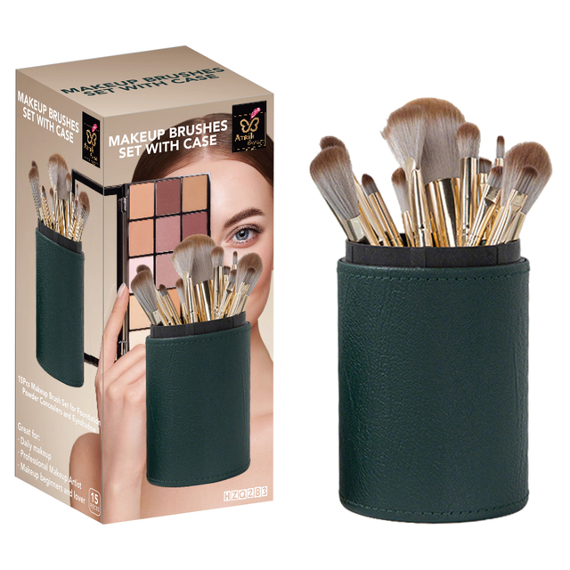 Makeup Brushes Set of 15 With Case