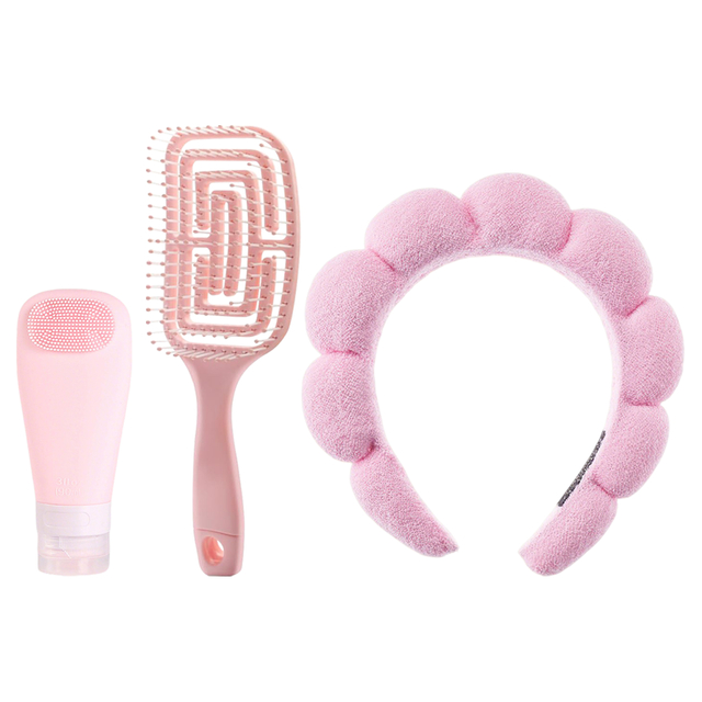 Pink Hair And Facial Care Set of 3