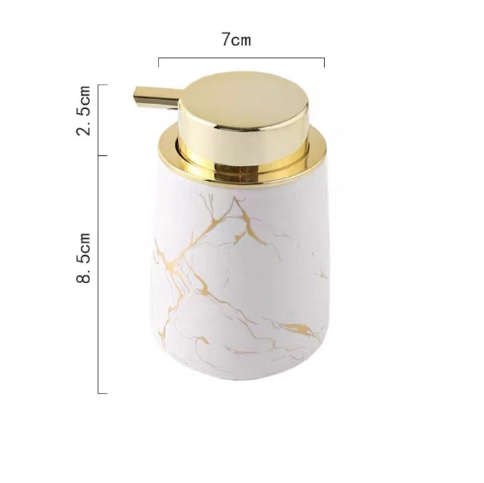 Marble-Patterned Soap Dispenser