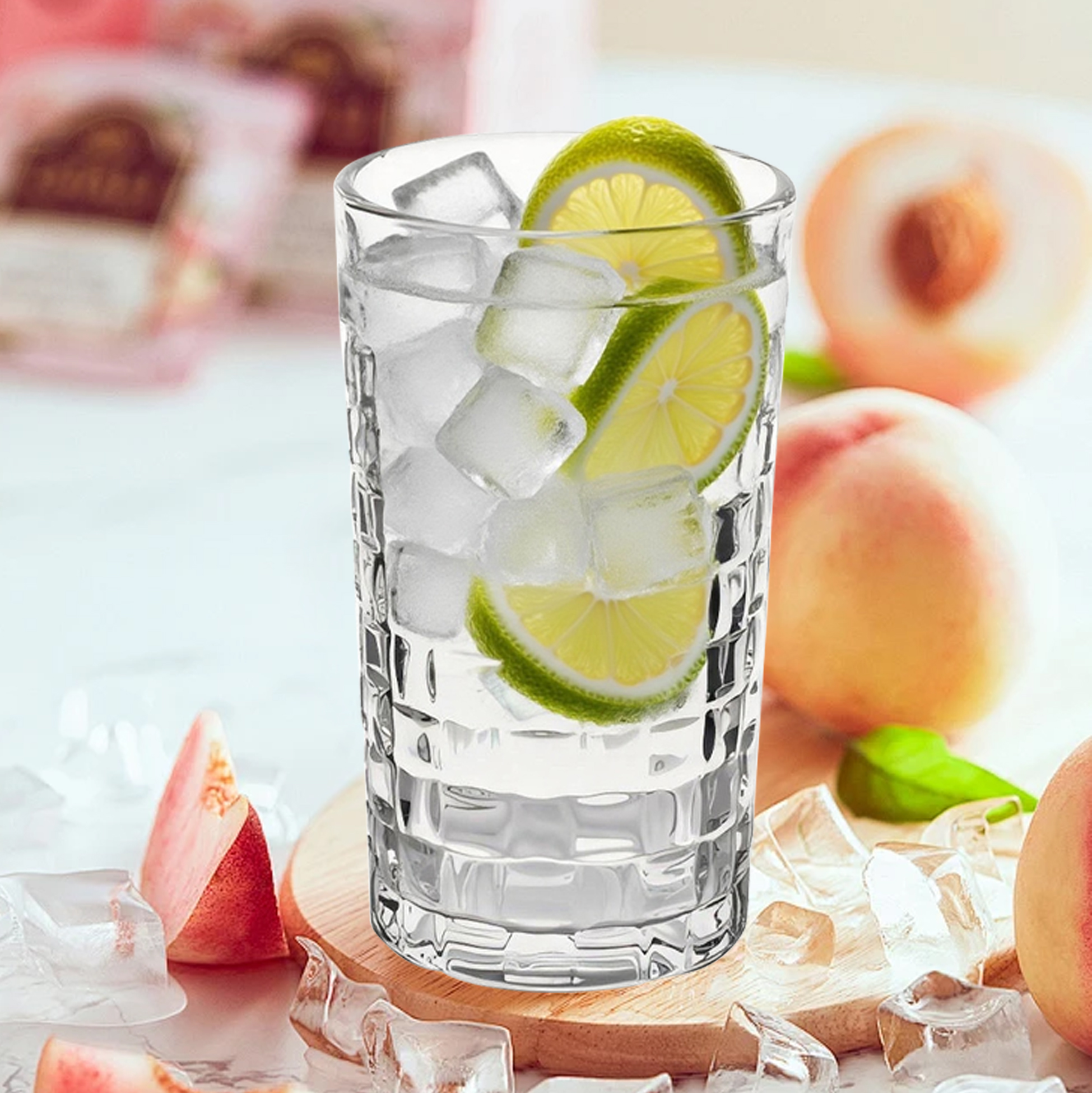 Textured Clear Glass Tumbler Set (6 - Piece)