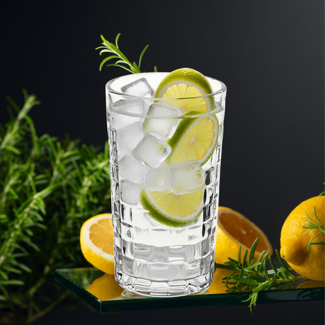 Textured Clear Glass Tumbler Set (6 - Piece)