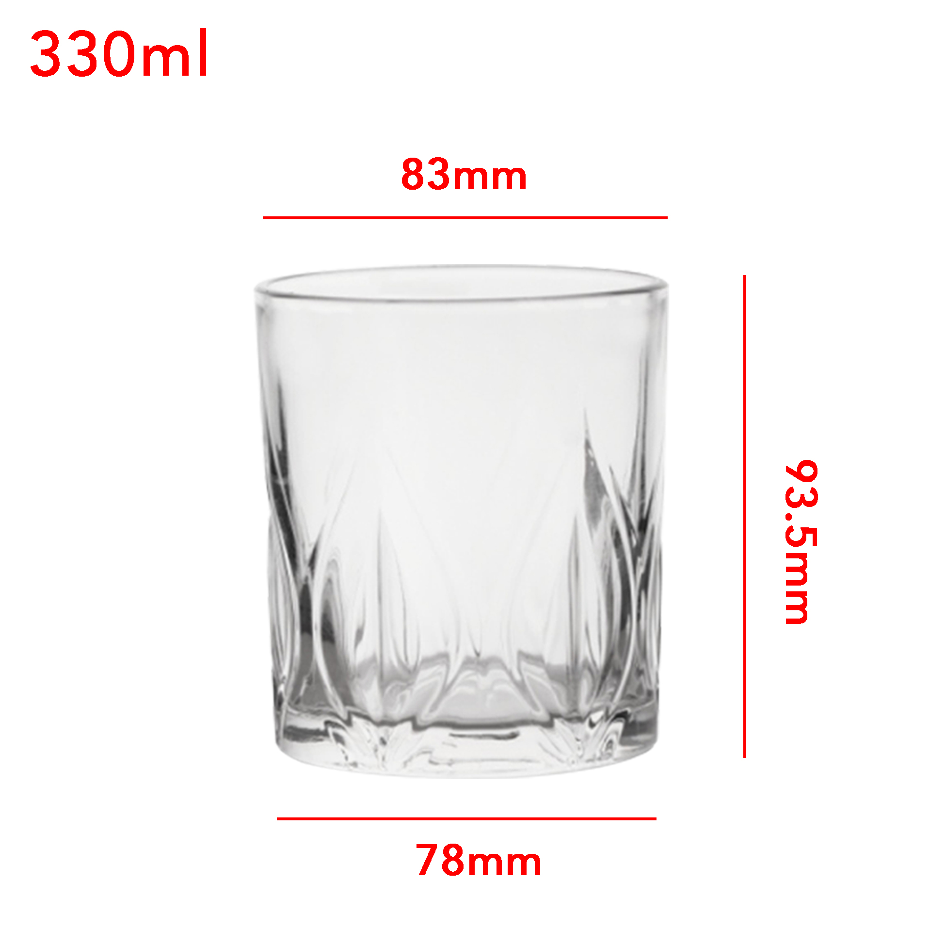 6-Piece Crystal-Cut Whiskey Glass Set