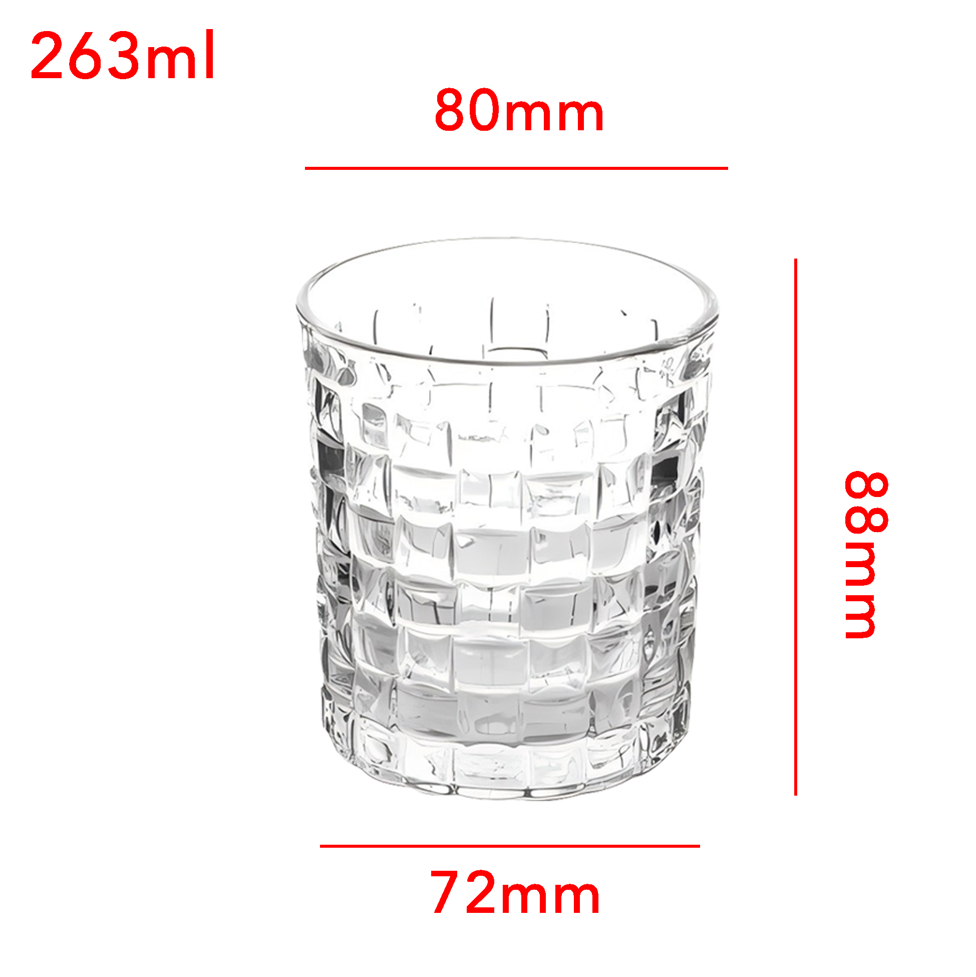 6-Piece Textured Whiskey Glass Set