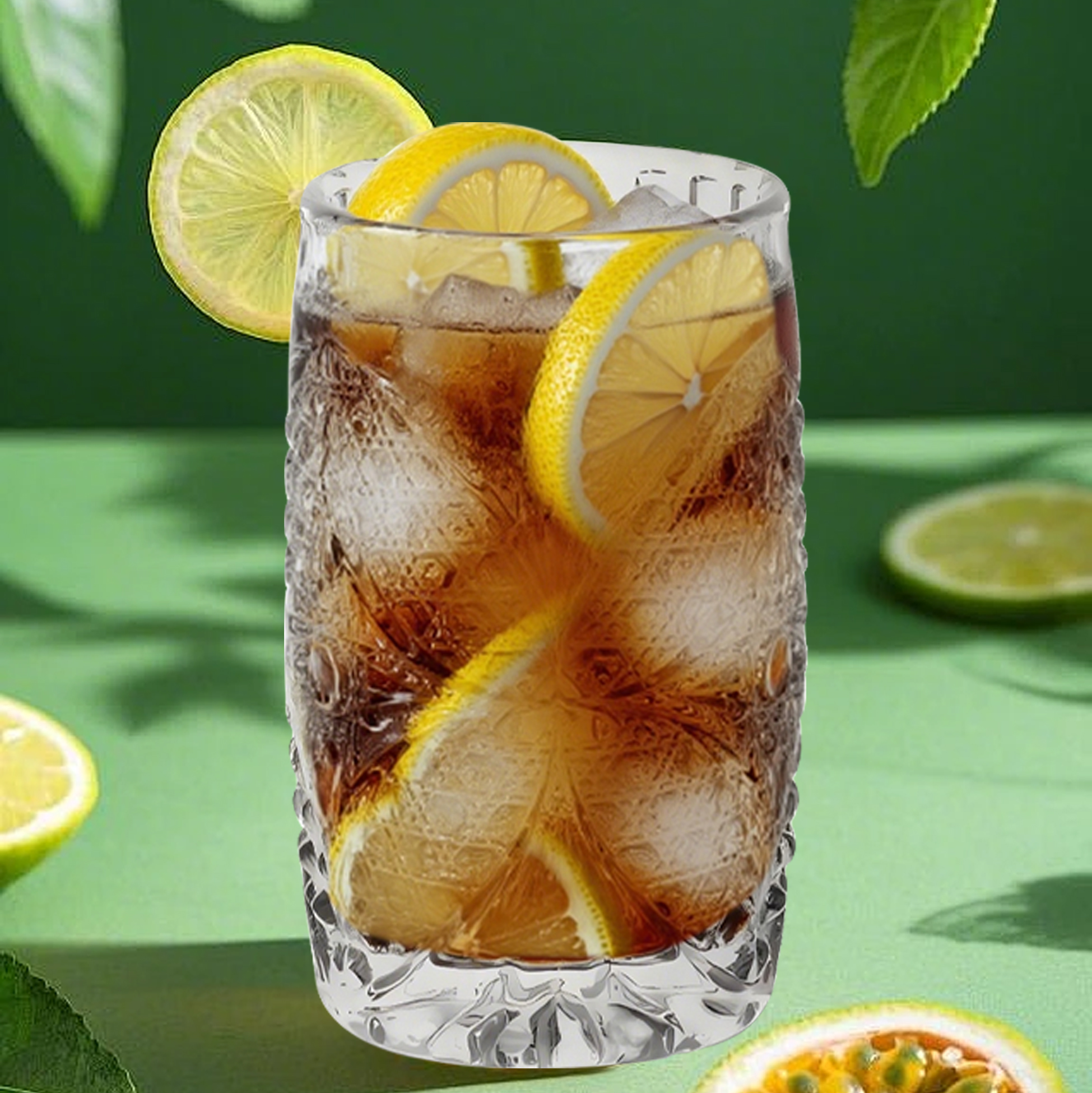 6-Piece Embossed Cocktail Glass Set