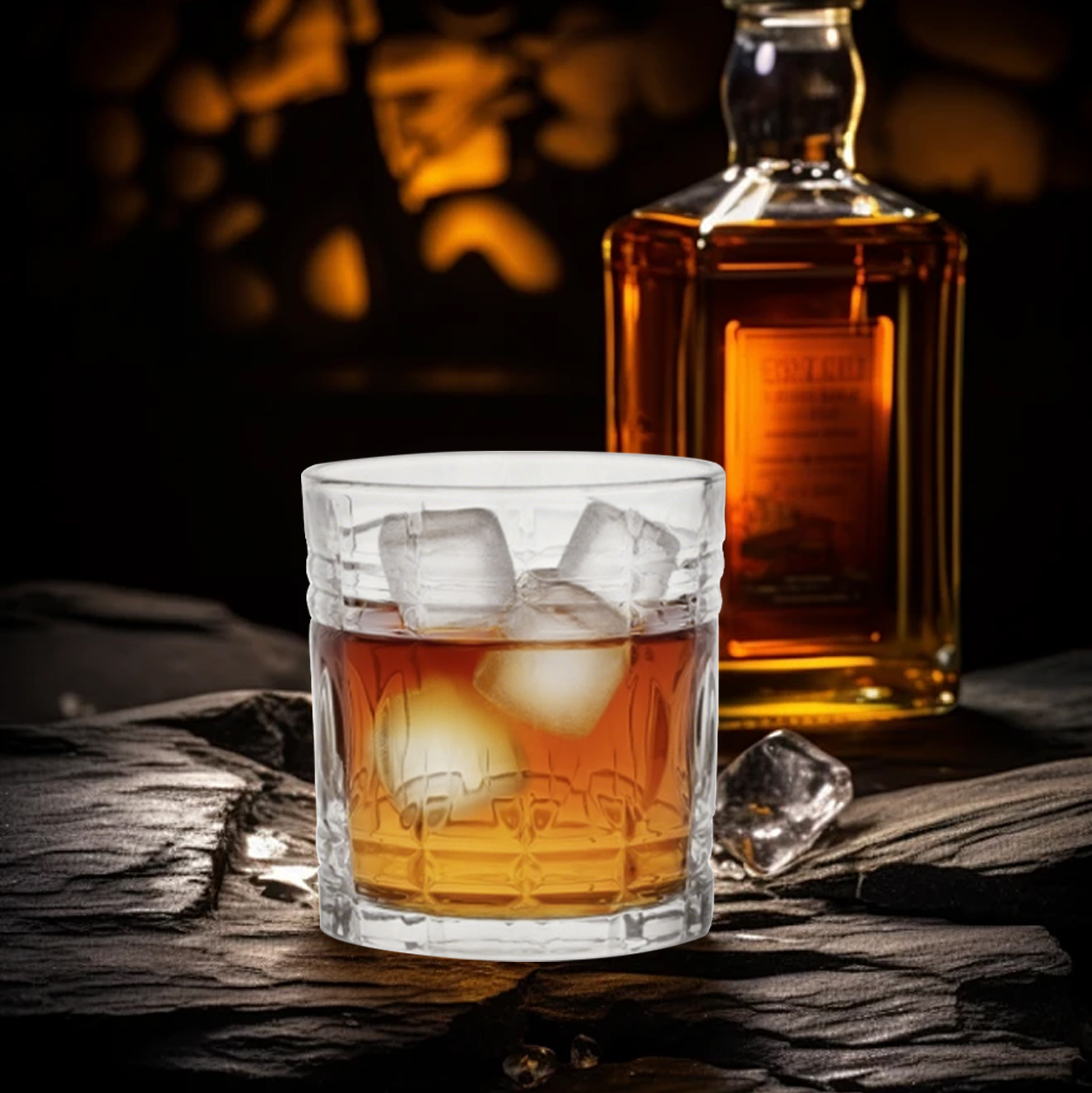 6-Piece Ribbed Whiskey Glass Set