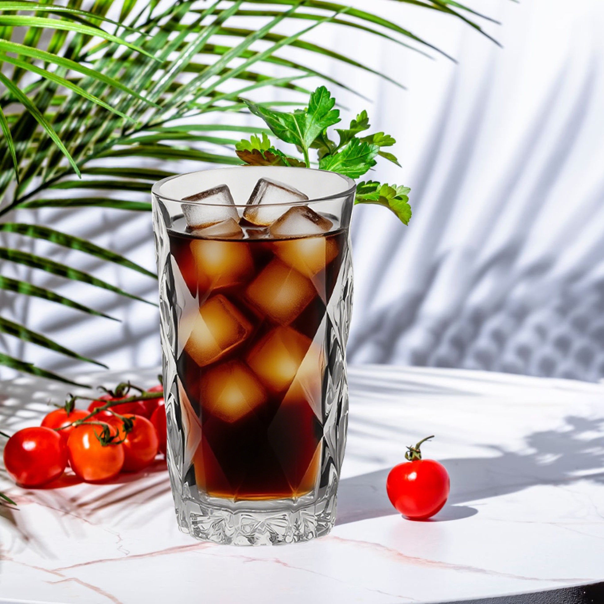 Diamond-Textured Whiskey Glass Set (6 - Piece)