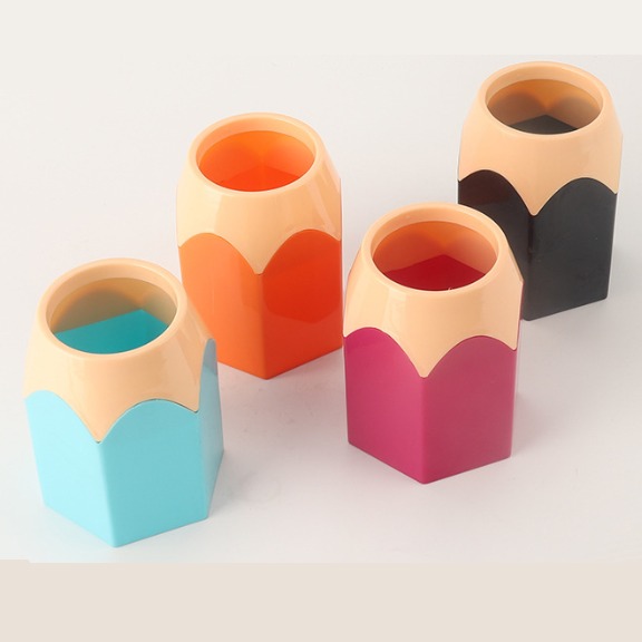 Pencil-Shaped Desk Pen Holder