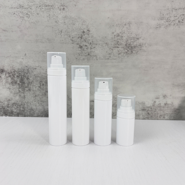 White Airless Lotion Pump Bottles