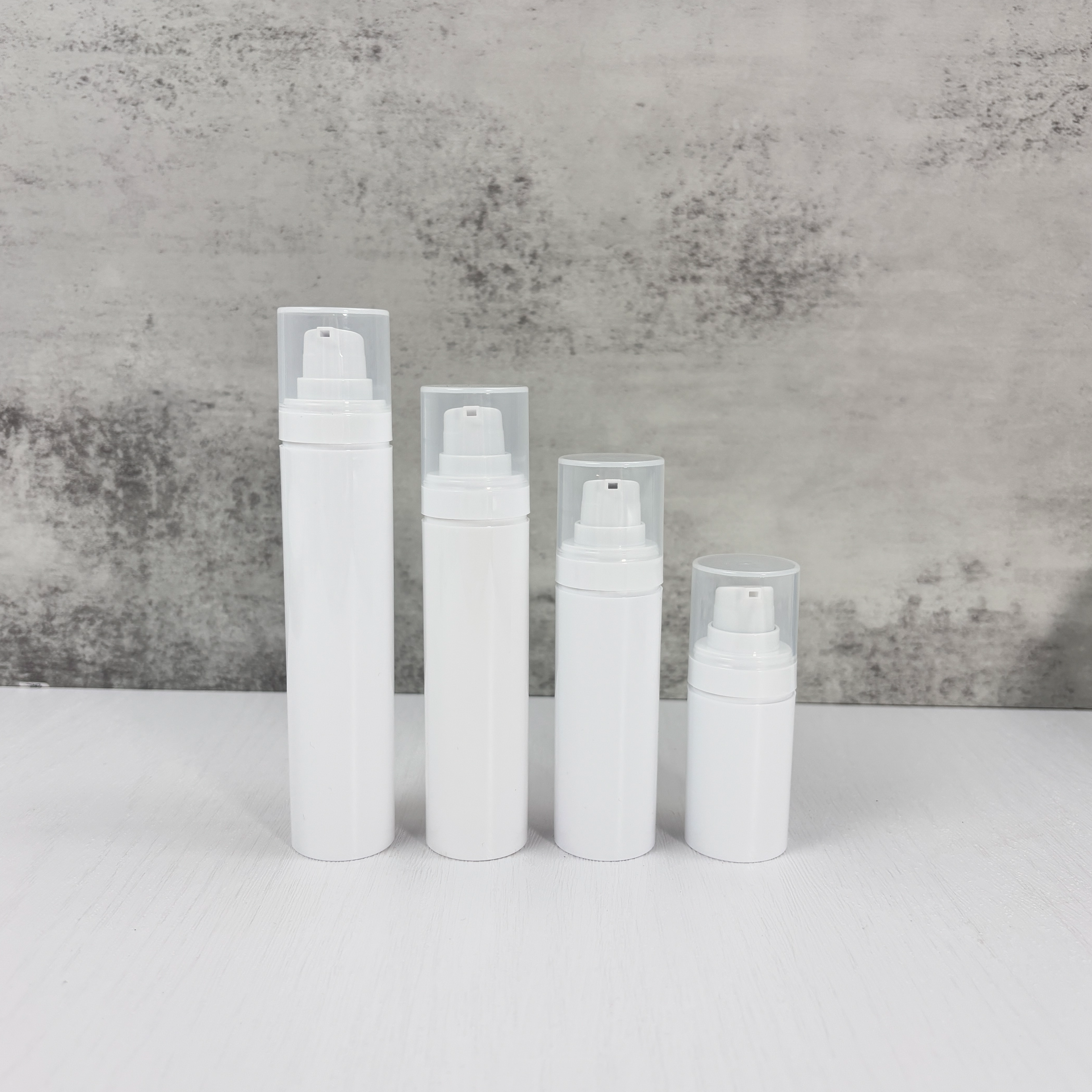 White Airless Lotion Pump Bottles