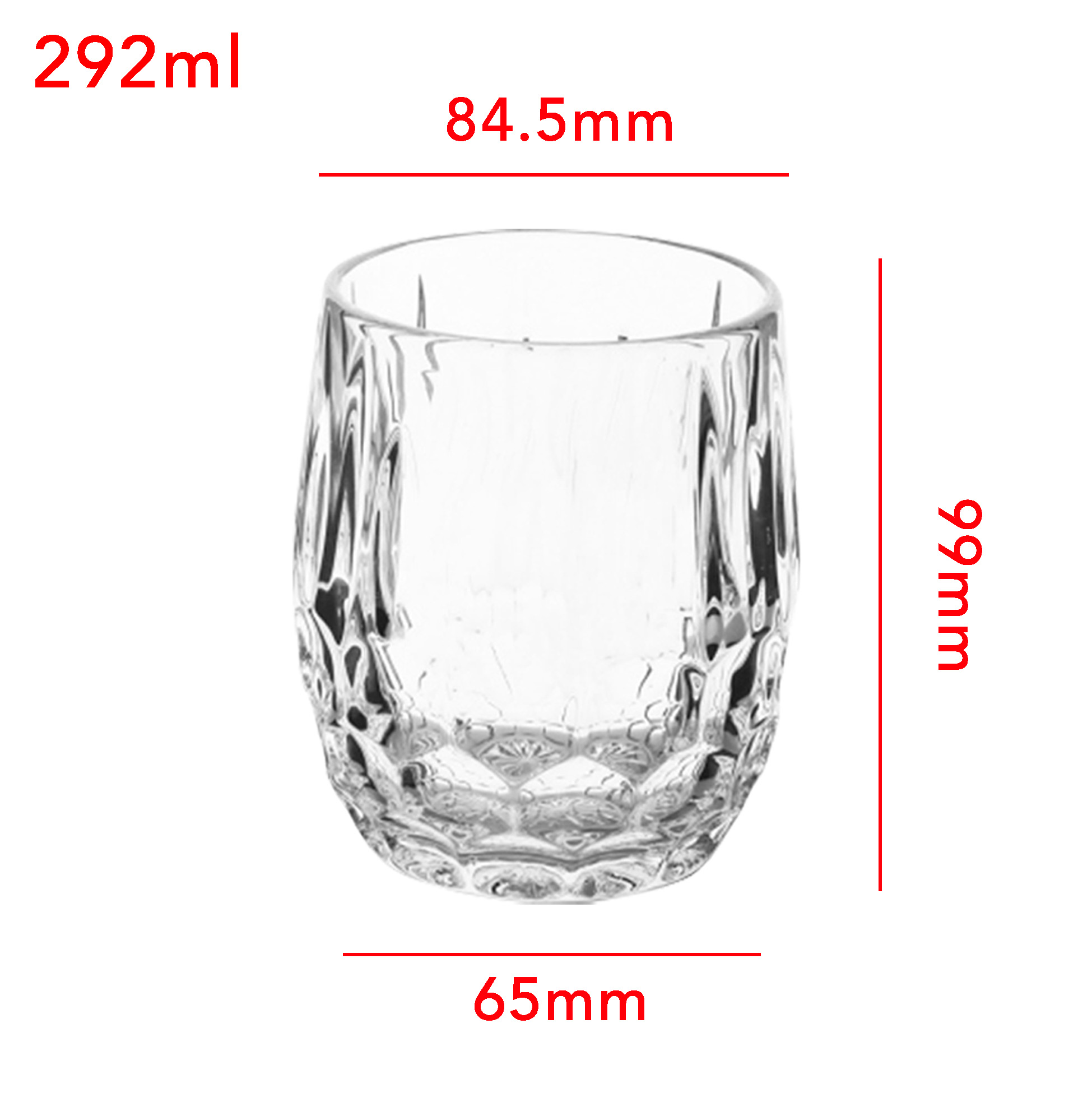 6-Piece Faceted Whiskey Glass Set