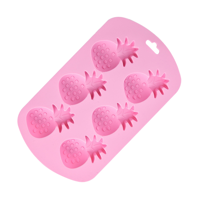 6-Cavity Pineapple-Shaped Silicone Dessert Mold