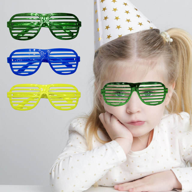 Colorful Slotted Aviator Party Glasses Set