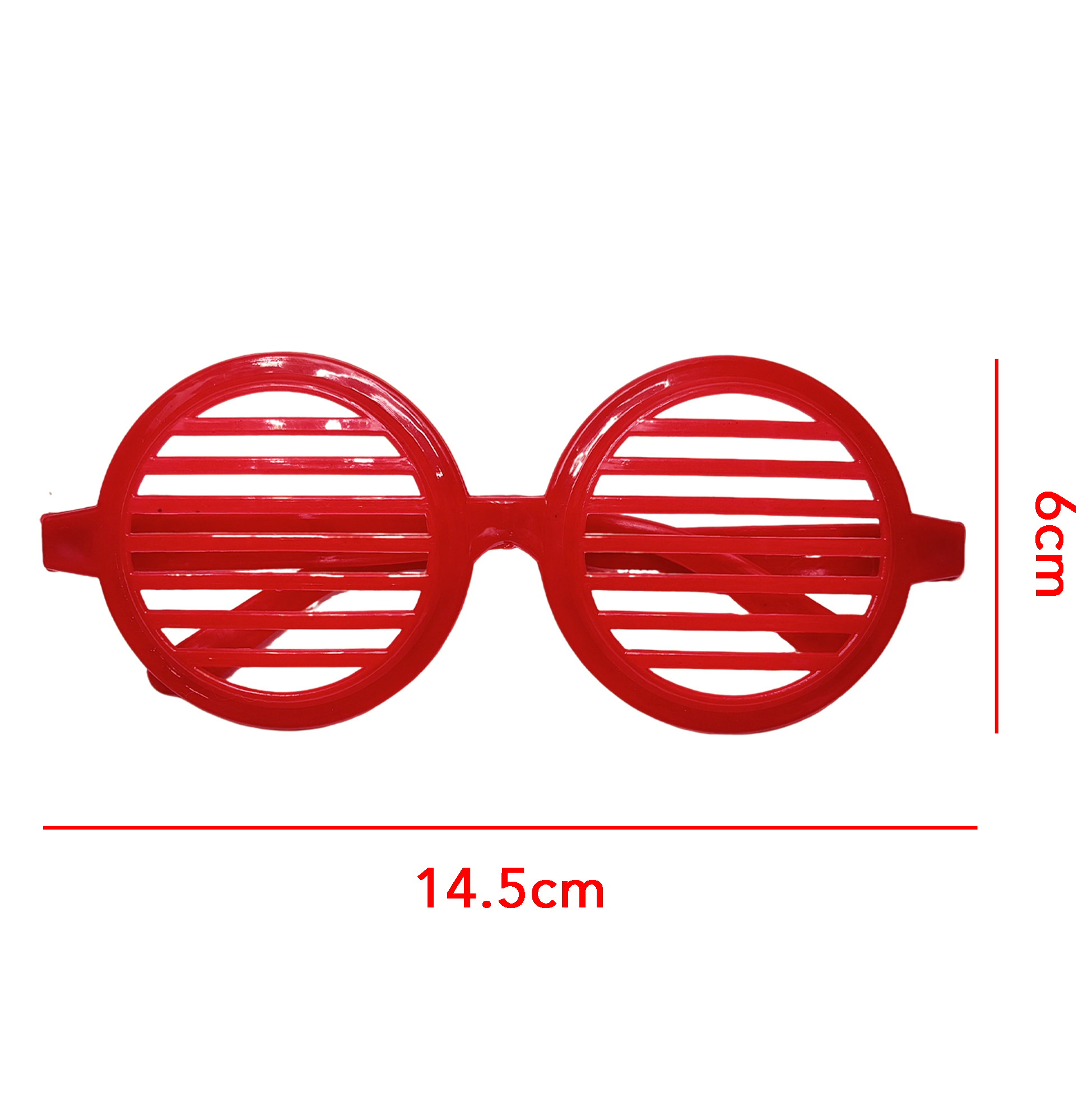 Colorful Slotted Round Party Glasses Set