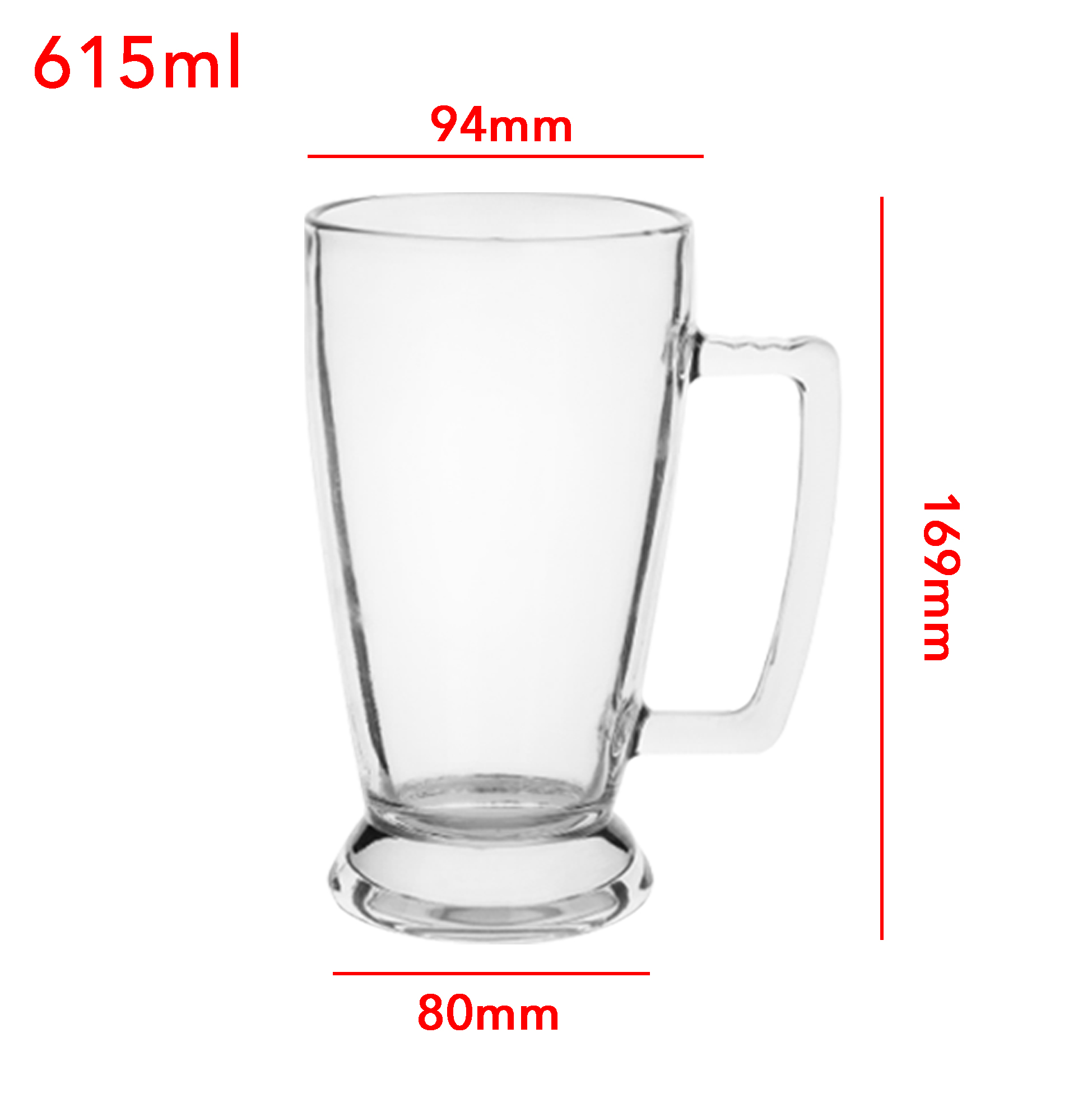 6-Piece Tall Pub-Style Beer Mug Set