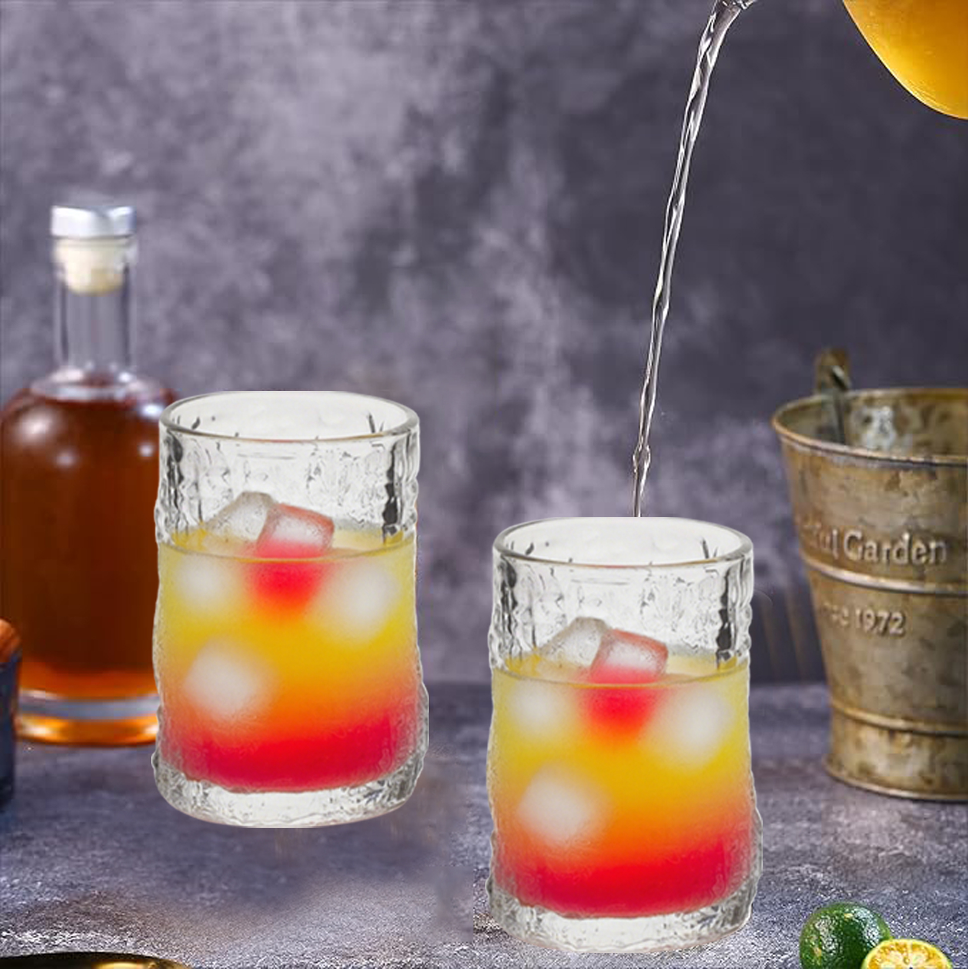 6-Piece Textured Cocktail Glass Set