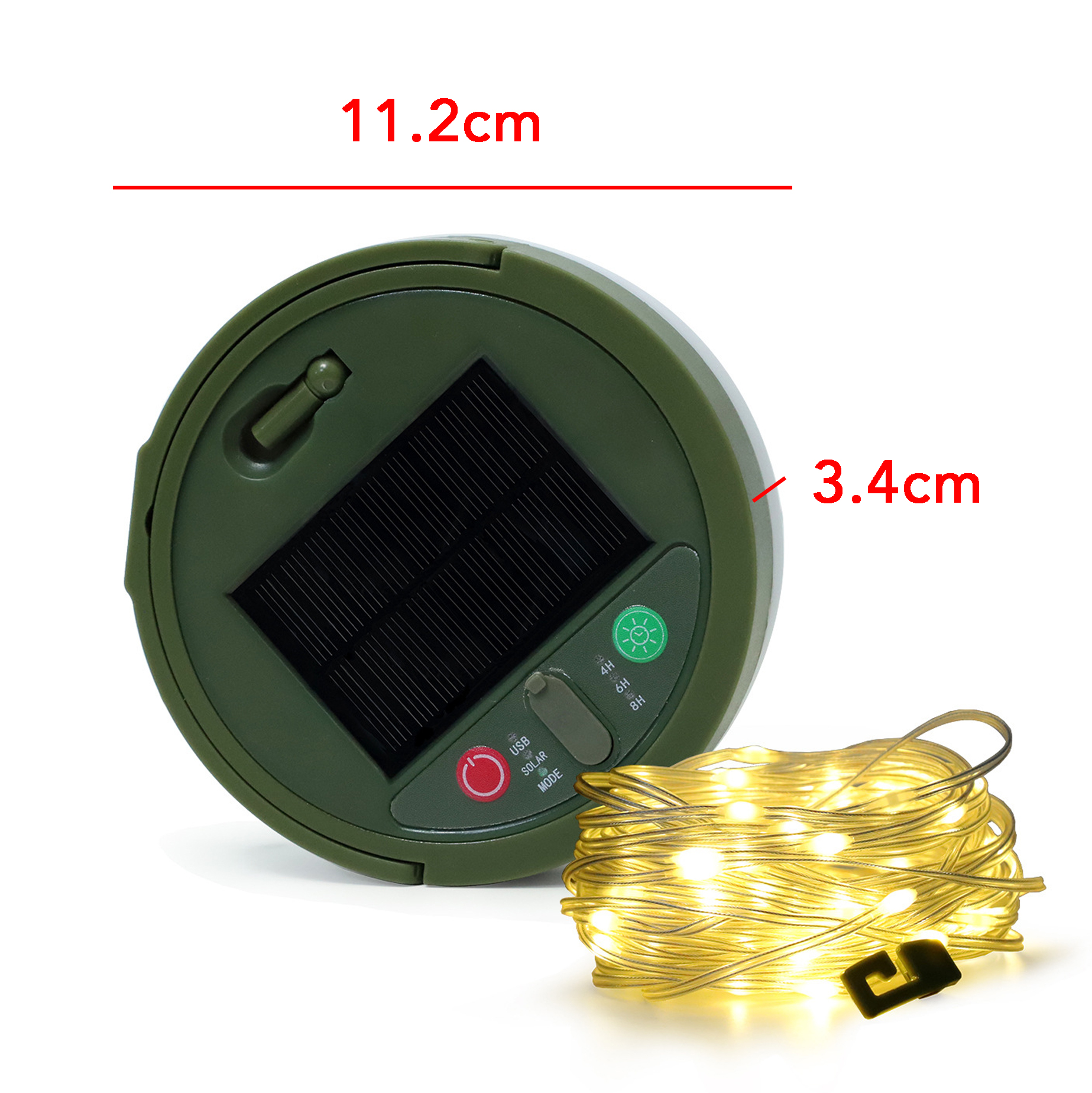 Solar-Powered Round Garden LED Light Set