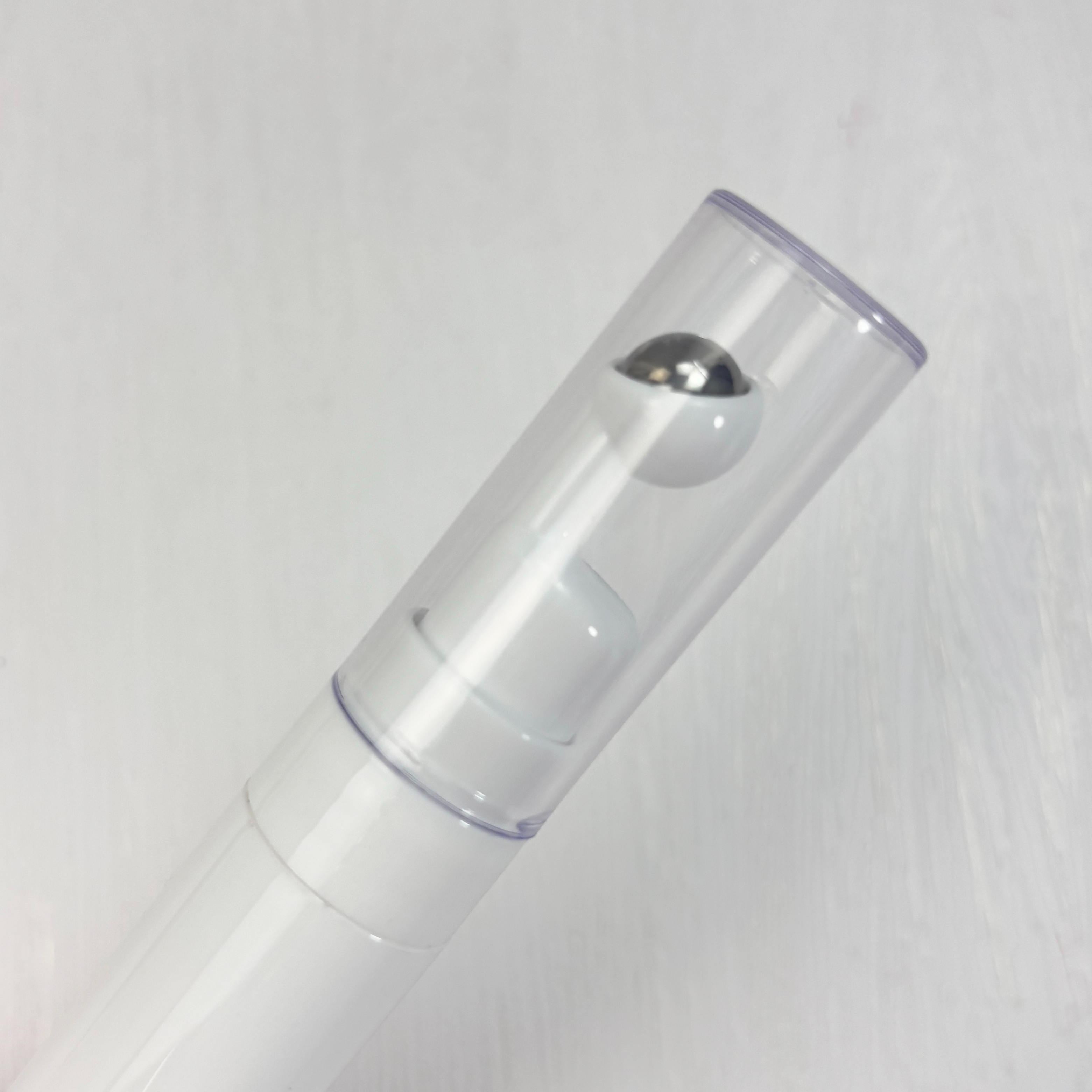 White Roller-Ball Eye Cream Massage Bottles