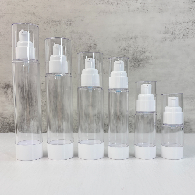 Transparent Airless Lotion Bottles