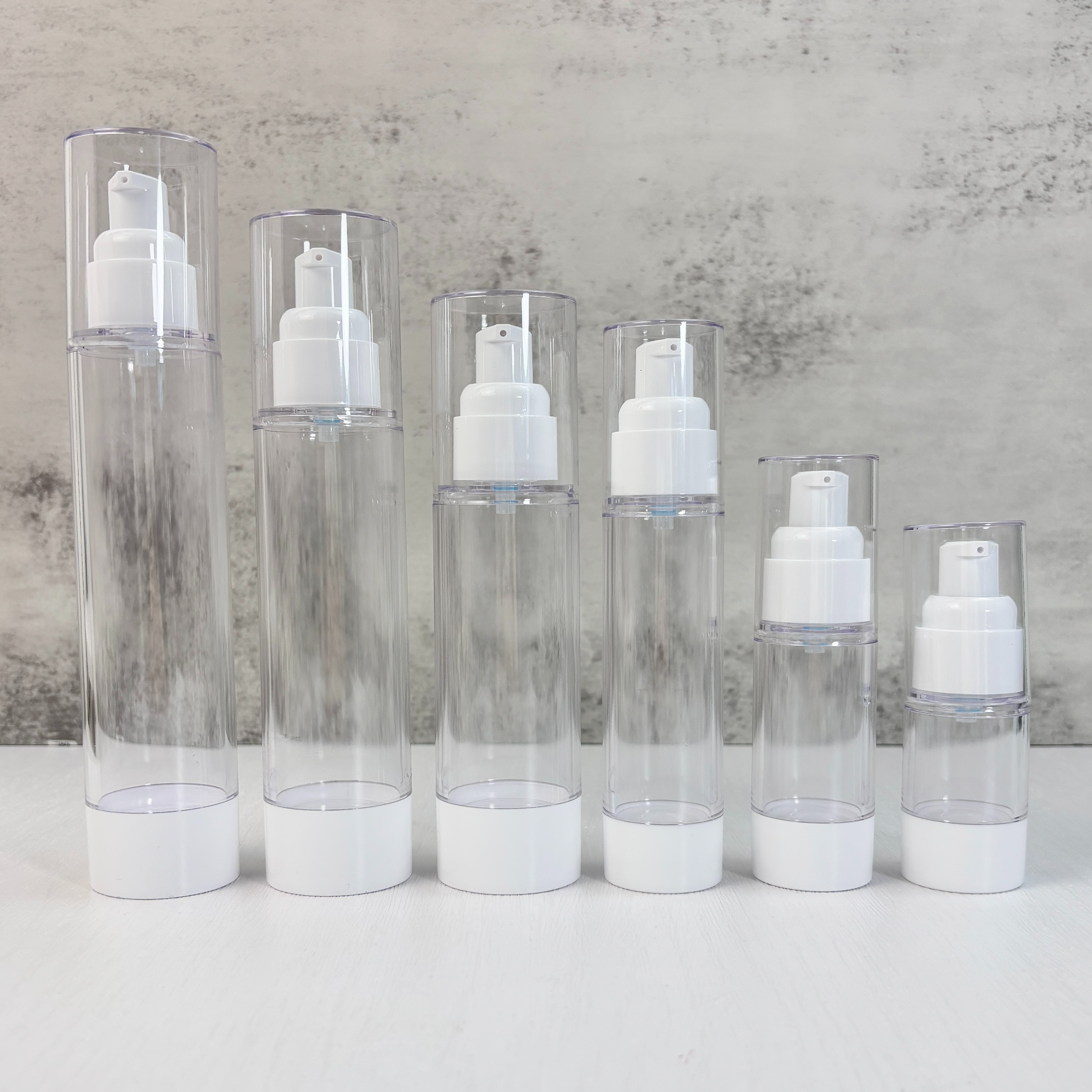 Transparent Airless Lotion Bottles