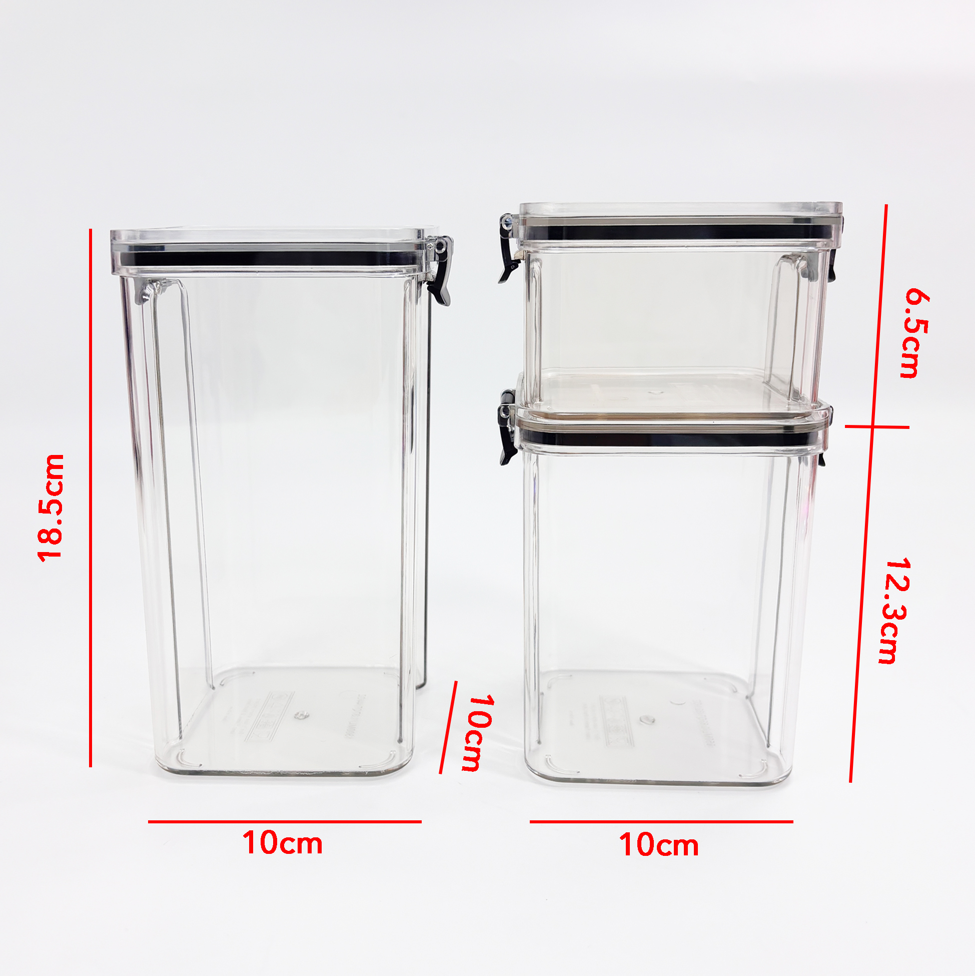 3-piece Airtight Food Storage Jar Set