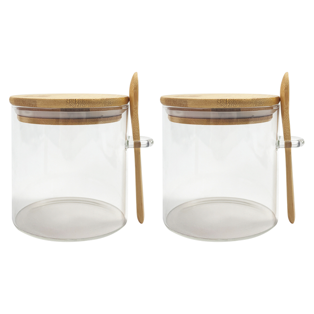 2-piece Glass Kitchen Storage Jars